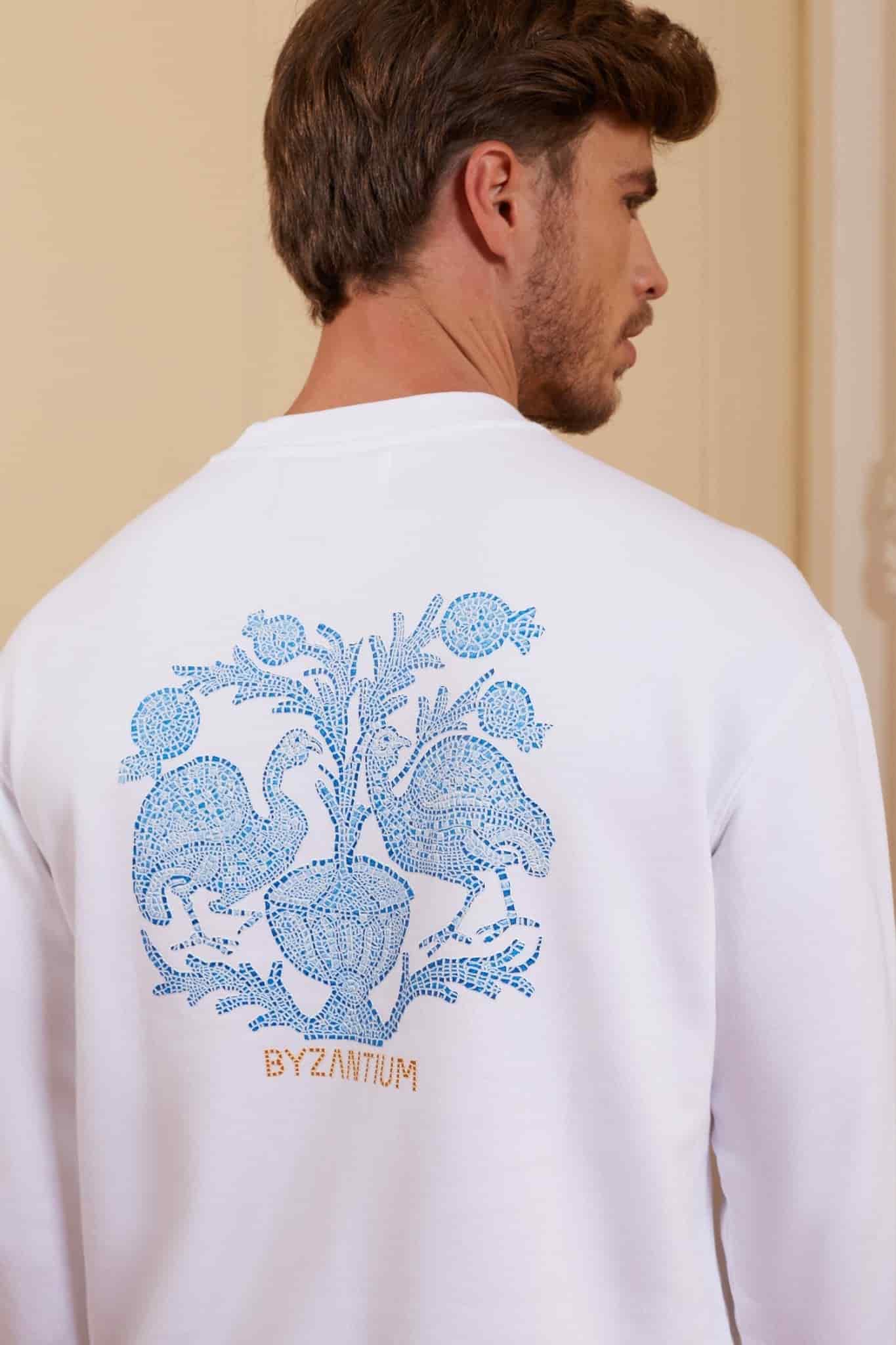 Men's musas sweatshirt white - miniatura 6