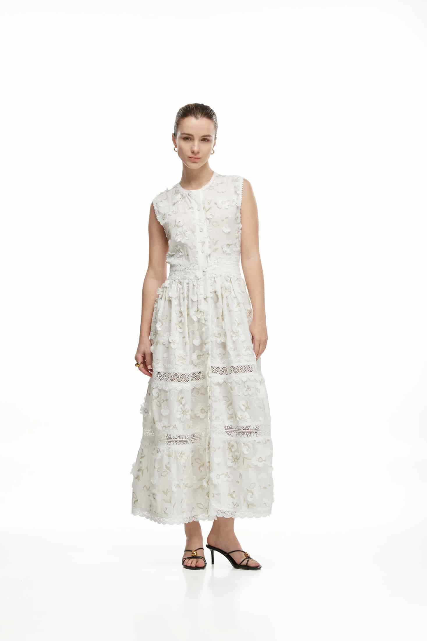 CAMELIA MAXI DRESS WHITE - miniatura 2