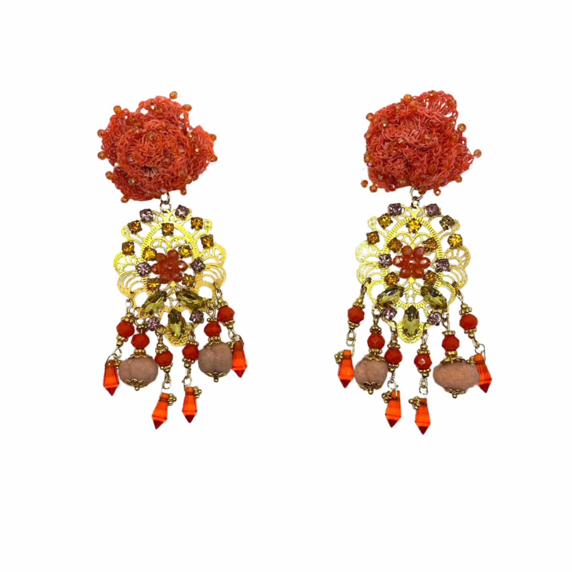 Color Flower Dangling Tassels - miniatura 2