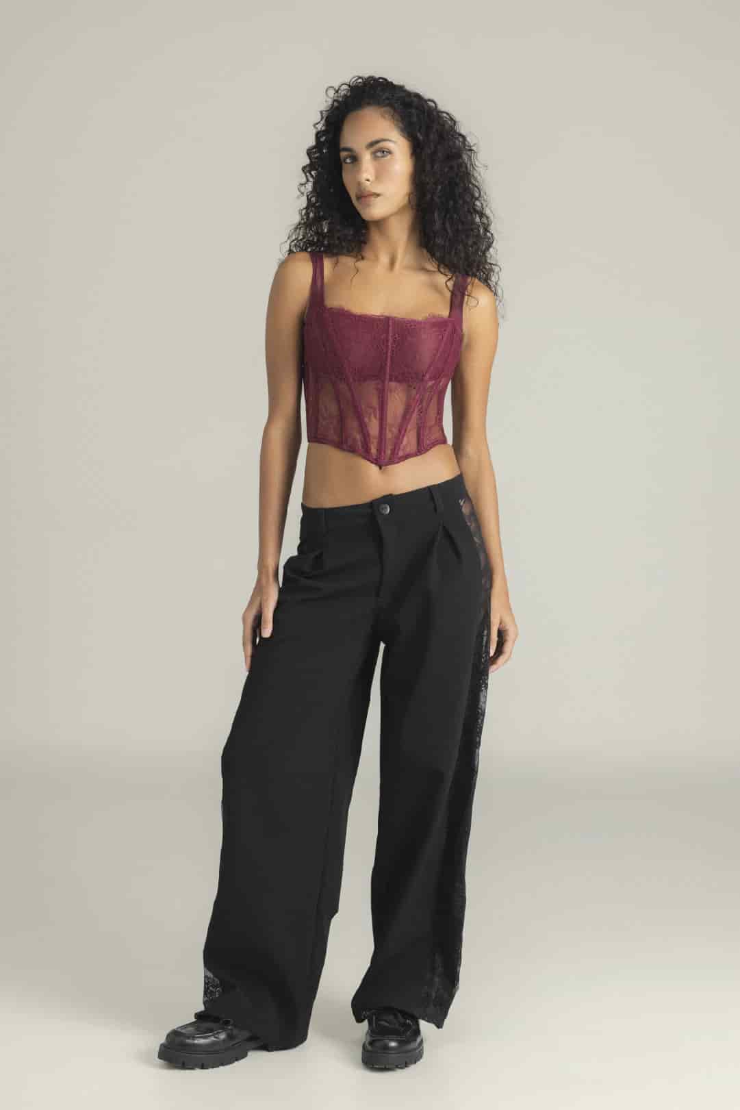 CORSET INDIRA BURGUNDY - miniatura 4