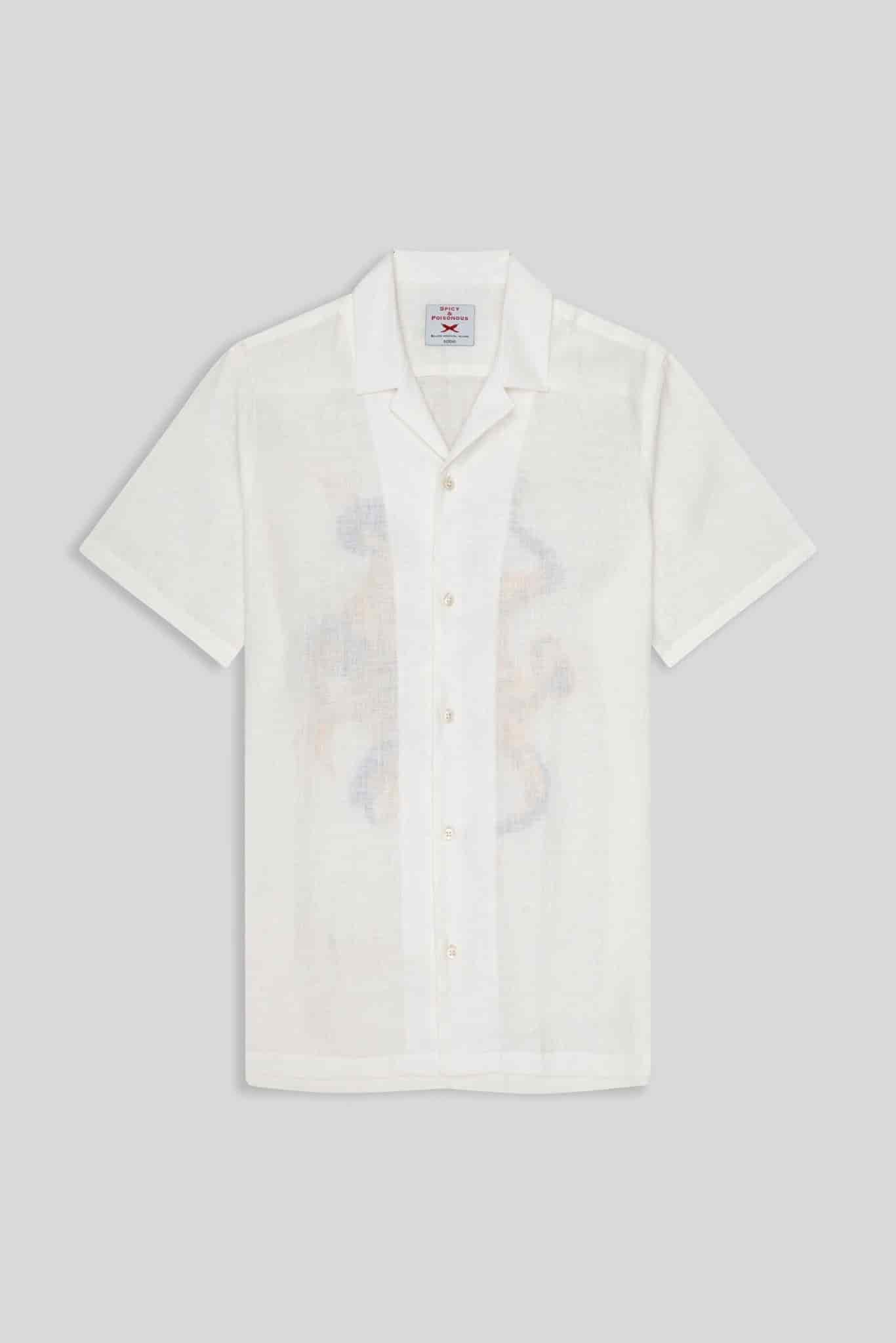 Men's linen shirt yellow octopus - miniatura 5