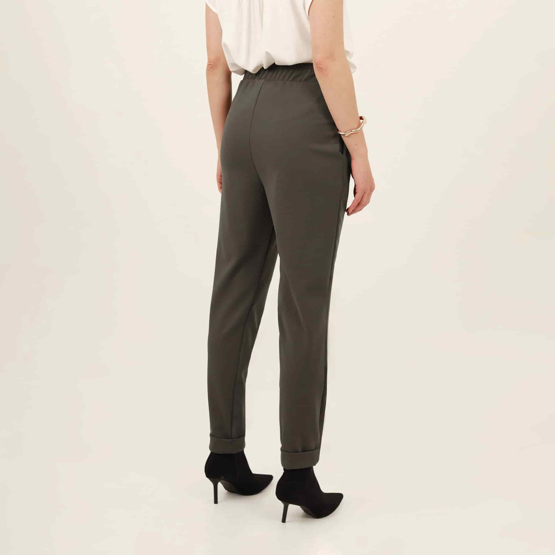 Pantalón bota recta guardapolvo con elastico en cintura - miniatura 8