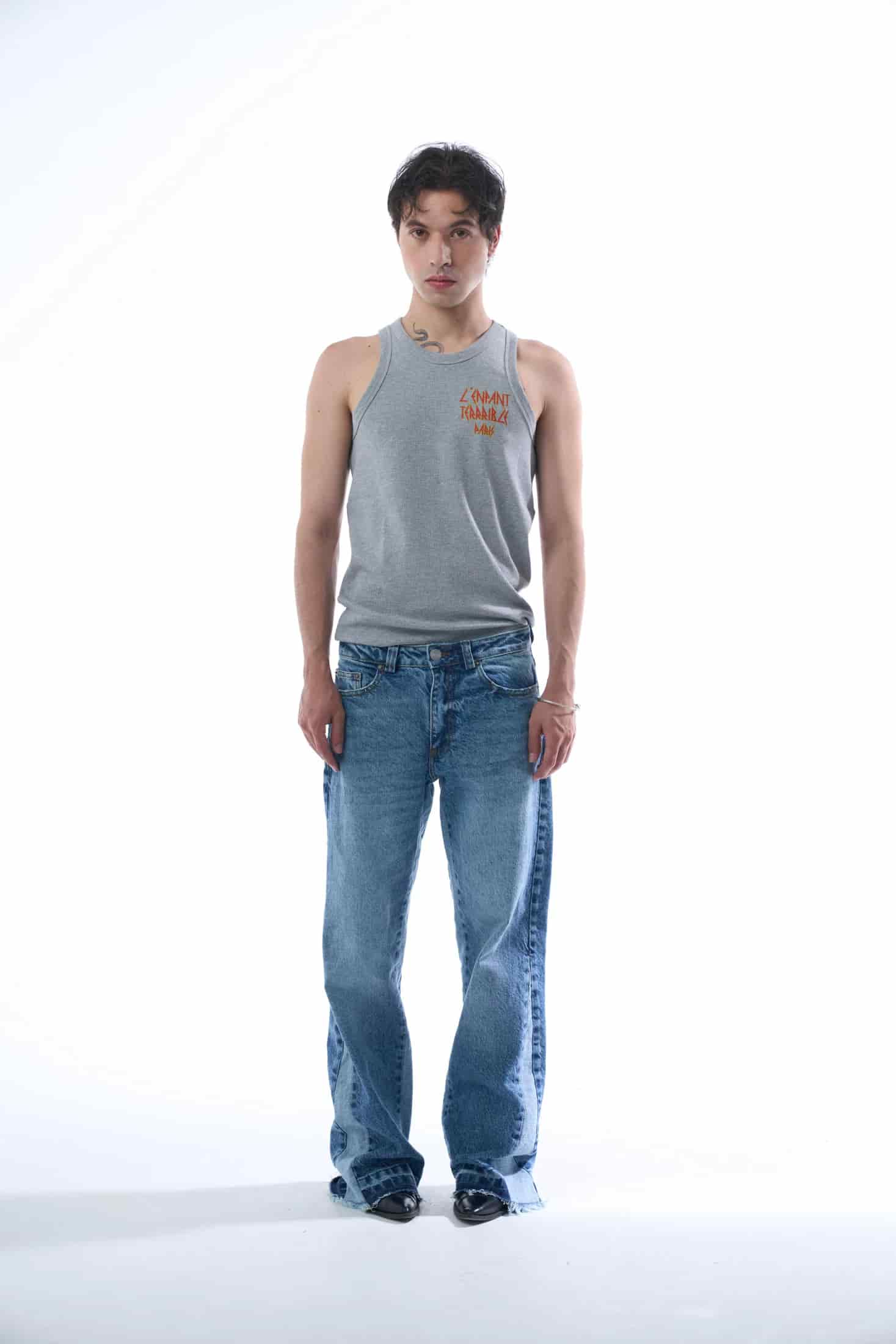 L'ENFANT GRAY MEN TANK TOP - miniatura 10