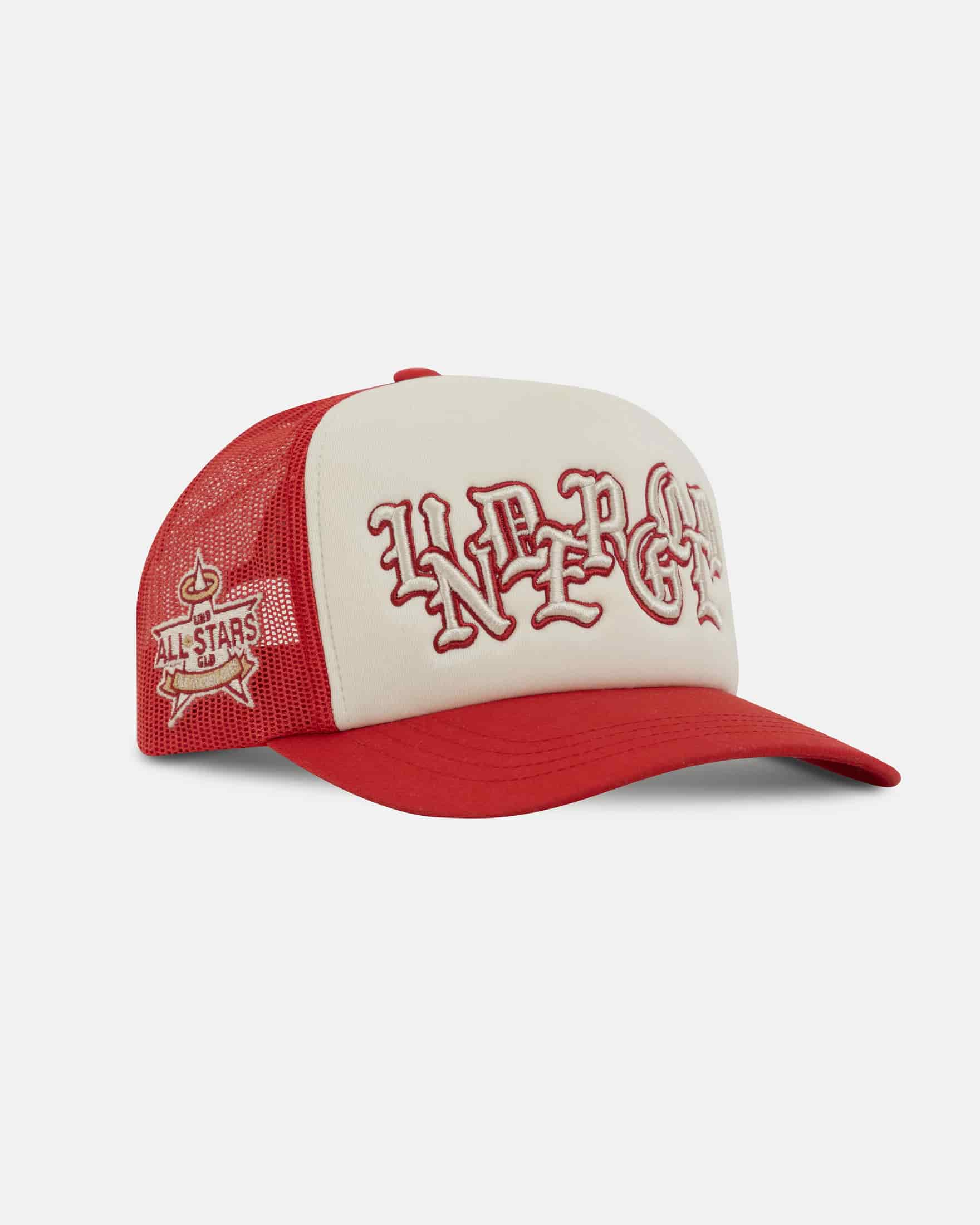 Basics UNDERGOLD Goth Trucker Cap Red/Cream - miniatura 3