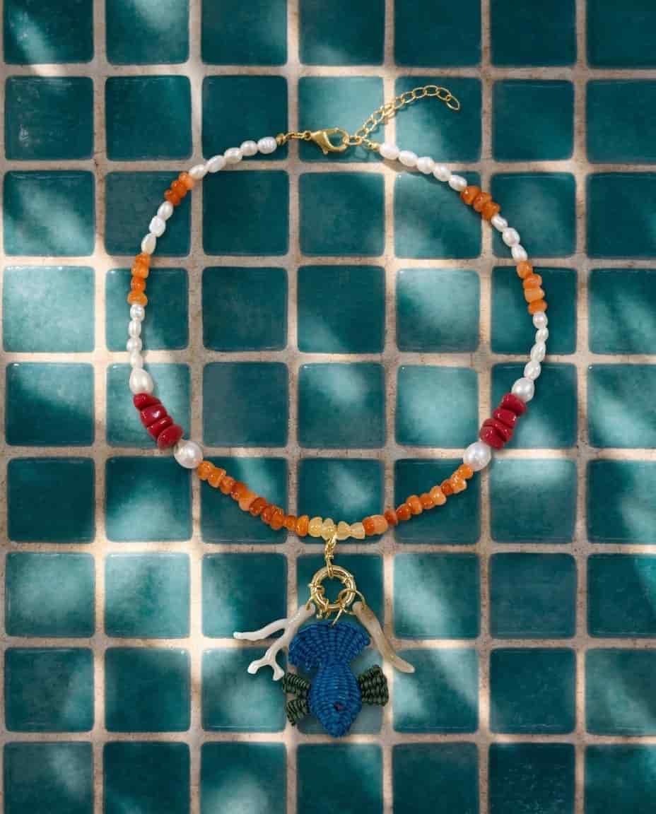 Pearl Spark Necklace + 3 Removable Charms - miniatura 1