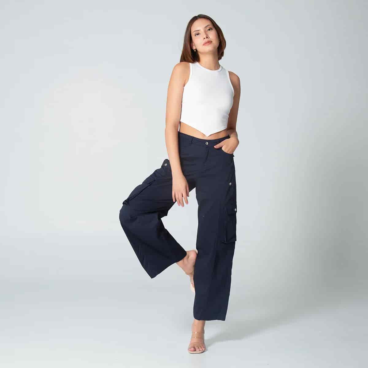 Pantalon Dril Wide Leg Solid - miniatura 1