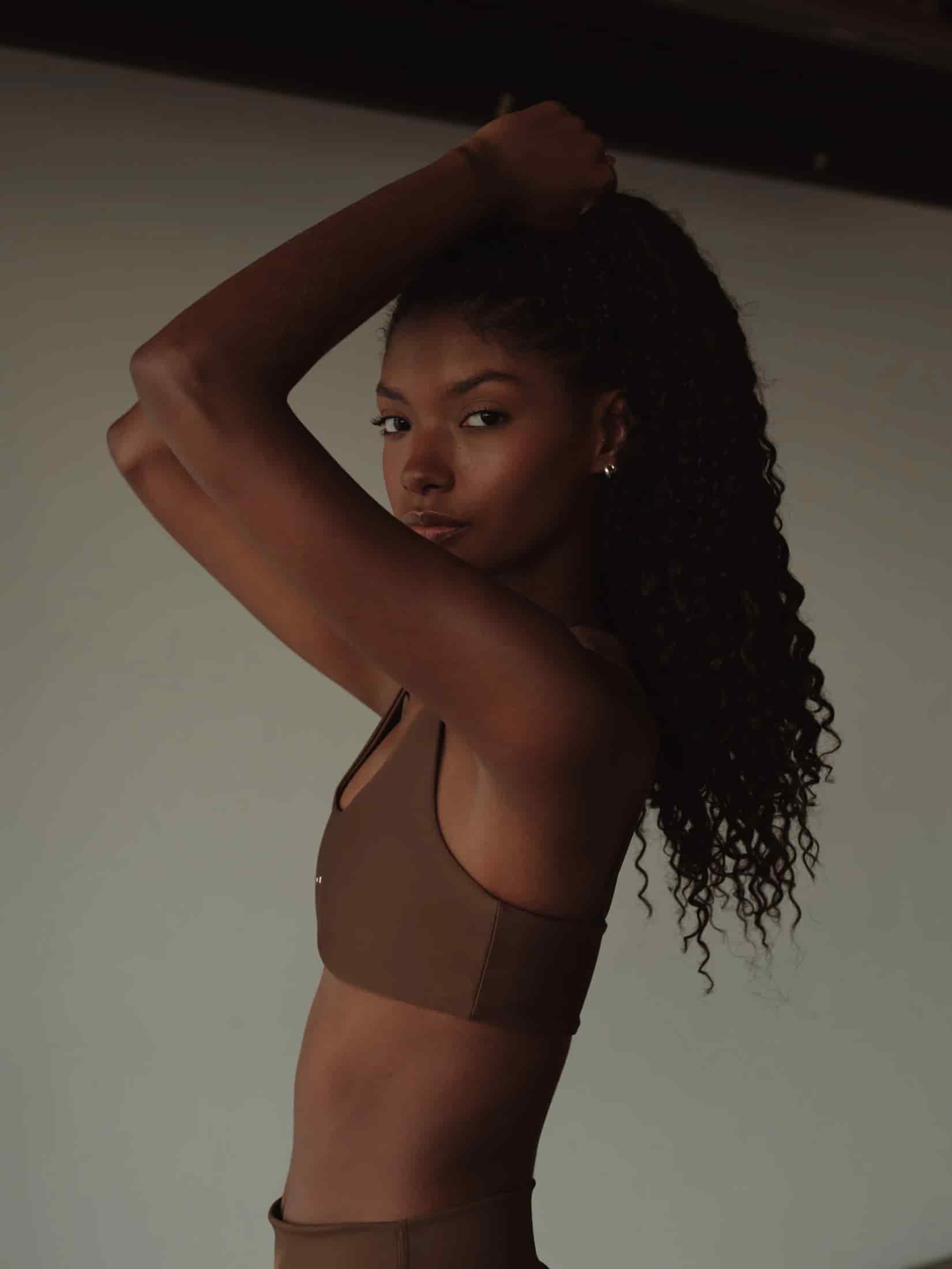OPEN BACK ASYMMETRIC TOP - SEPIA - miniatura 4