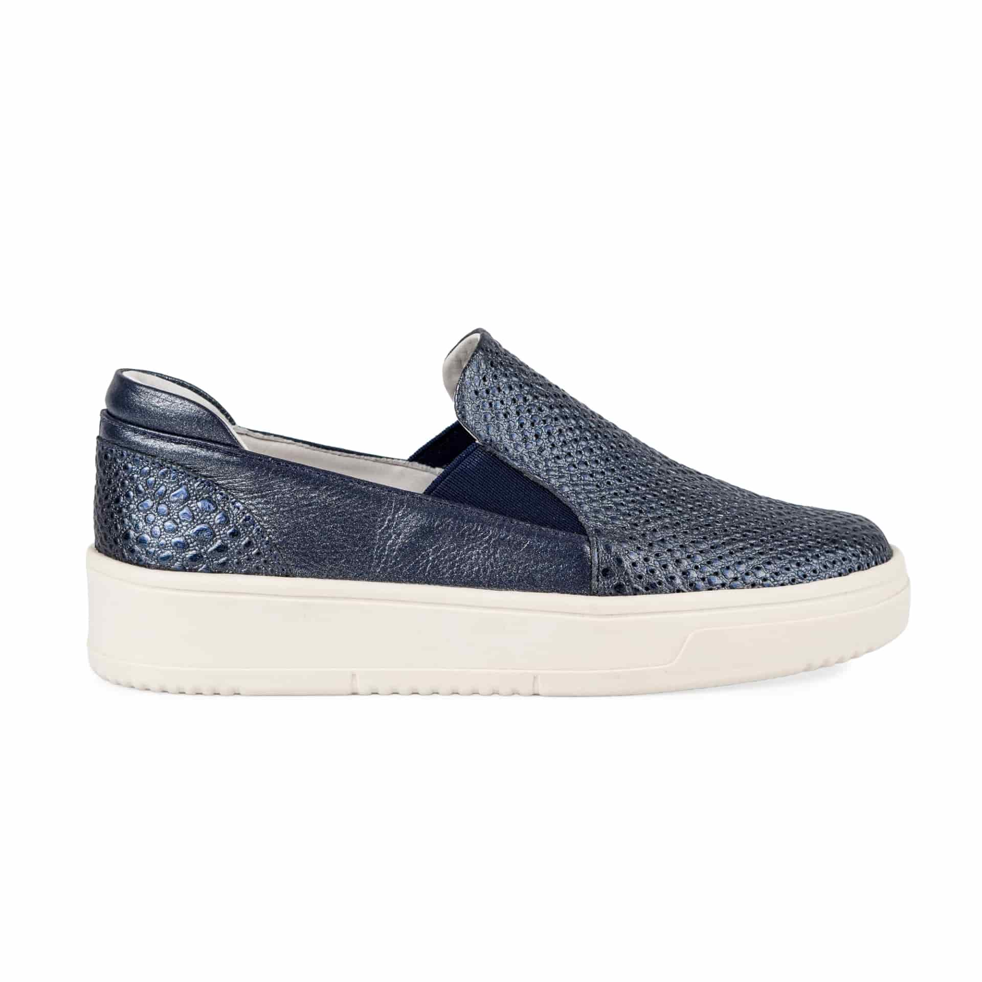 "NOIR" TENIS EN CUERO SIN CORDONES - miniatura 2