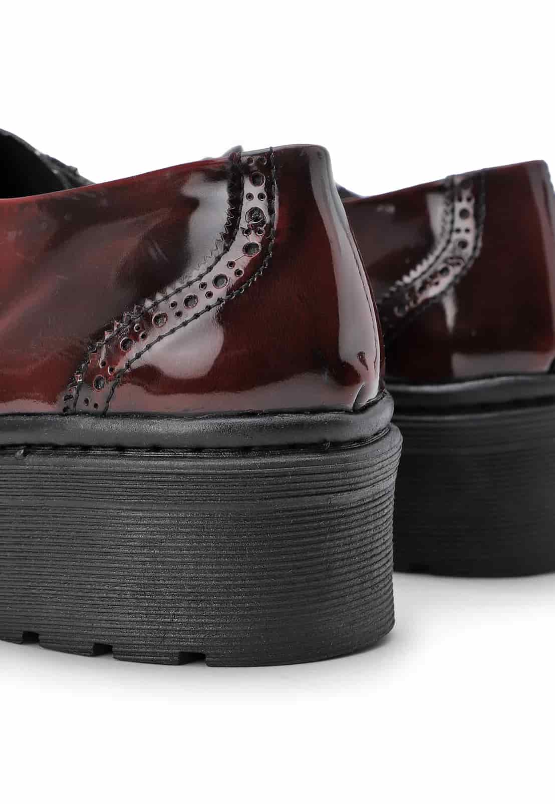 Zapatos oxford vinotinto suela chunky - miniatura 6
