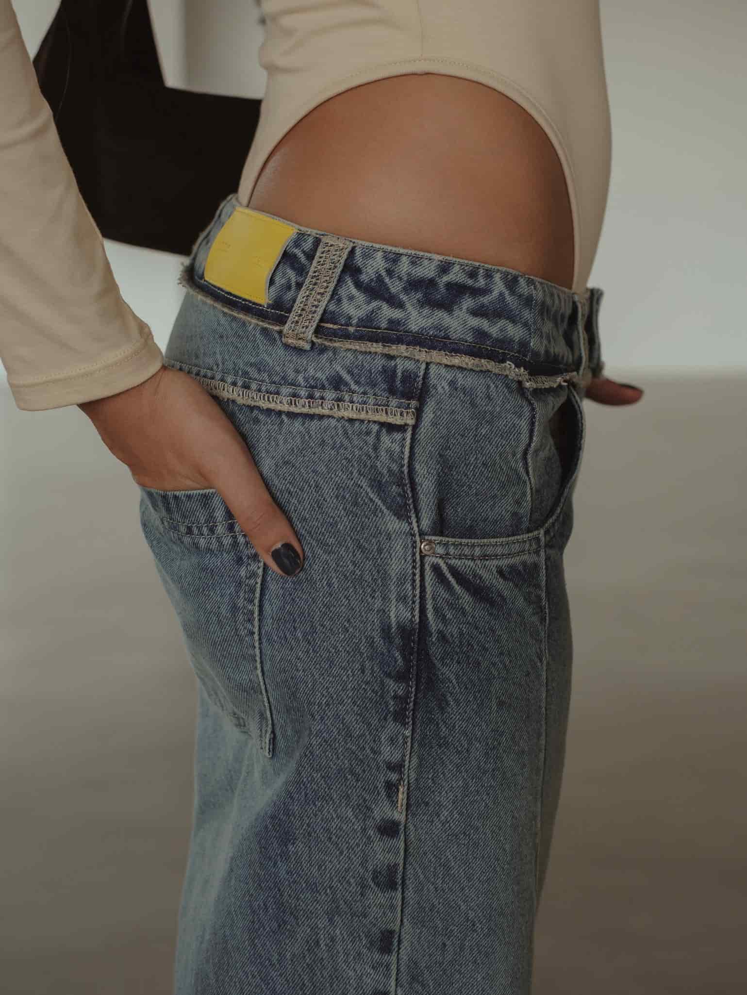 SPLIT LEG STRAIGHT JEAN - SOFT CLASSIC BLUE - miniatura 9