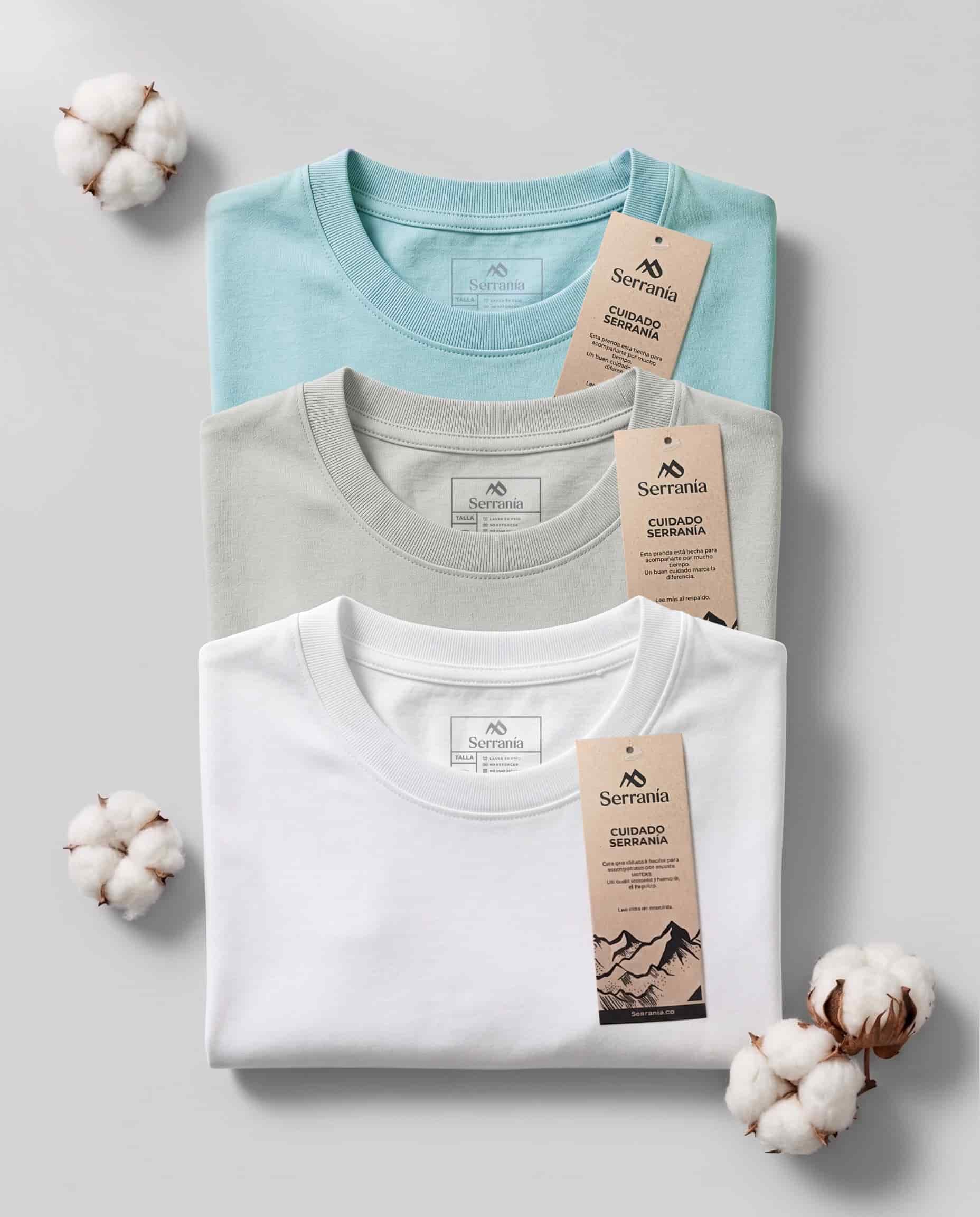 Set 3 Camisetas Slim Fit: Gris Oscuro + Neblina + Blanca - miniatura 12