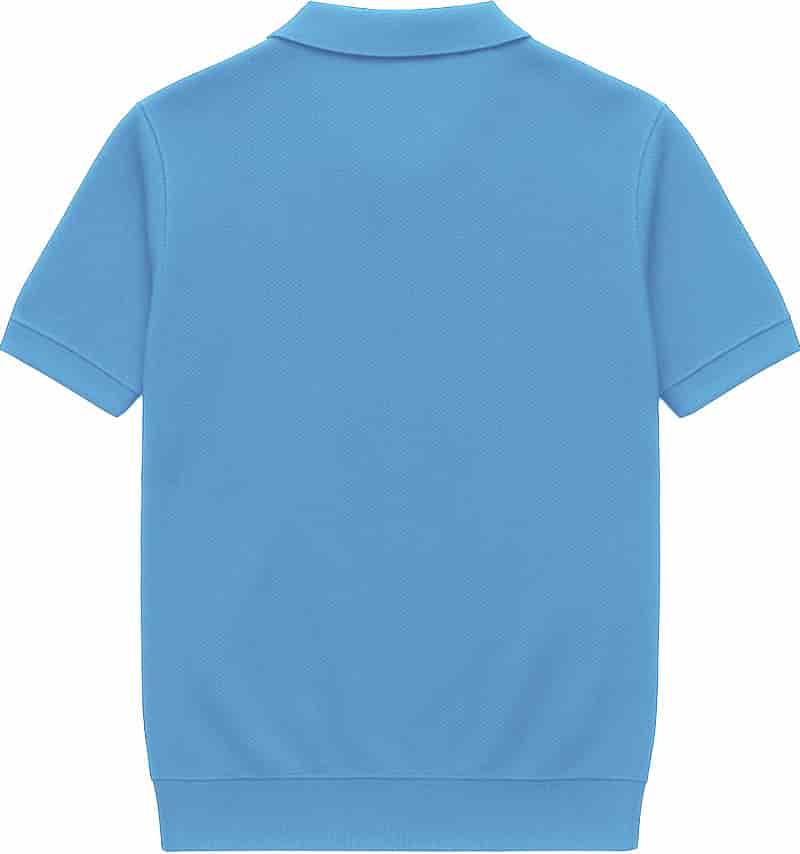 POLO DE PUNTO BOTONES AZUL CLARA - miniatura 3