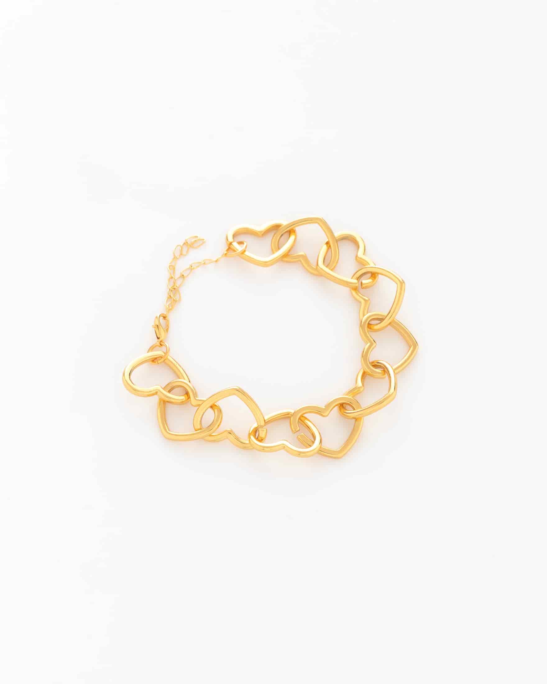 Pulsera Cadena Corazón + Aretes - miniatura 1