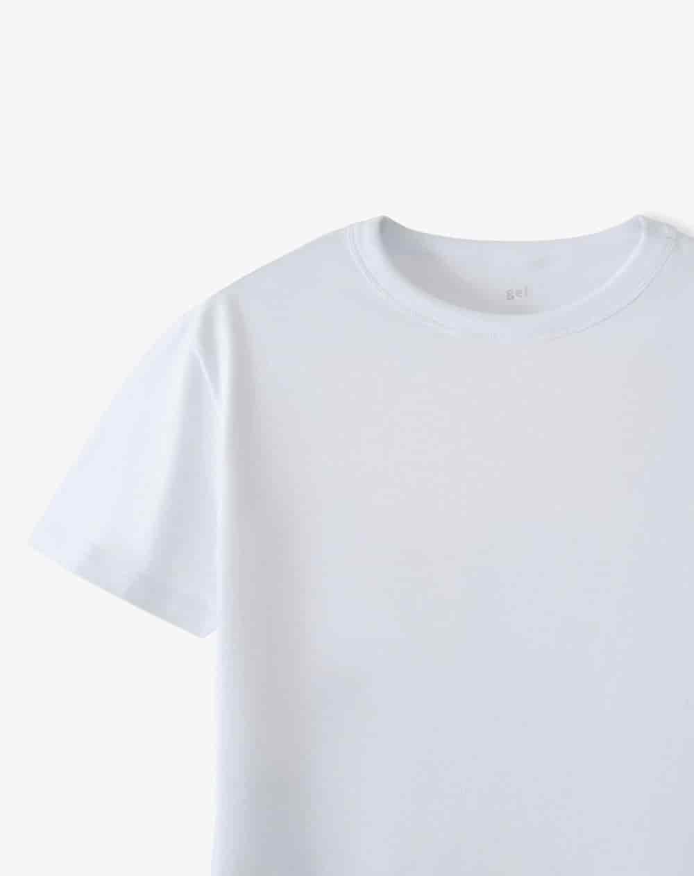 Camiseta manga corta oversize algodón blanco hombre - miniatura 2