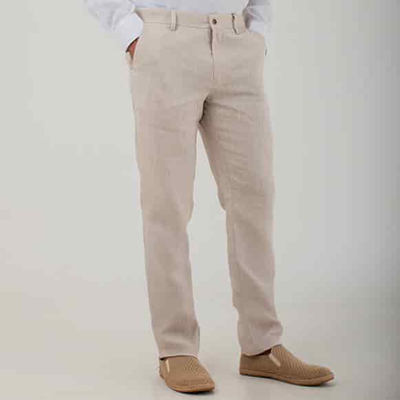 PANTALON 100% LINO HOMBRE - miniatura 2