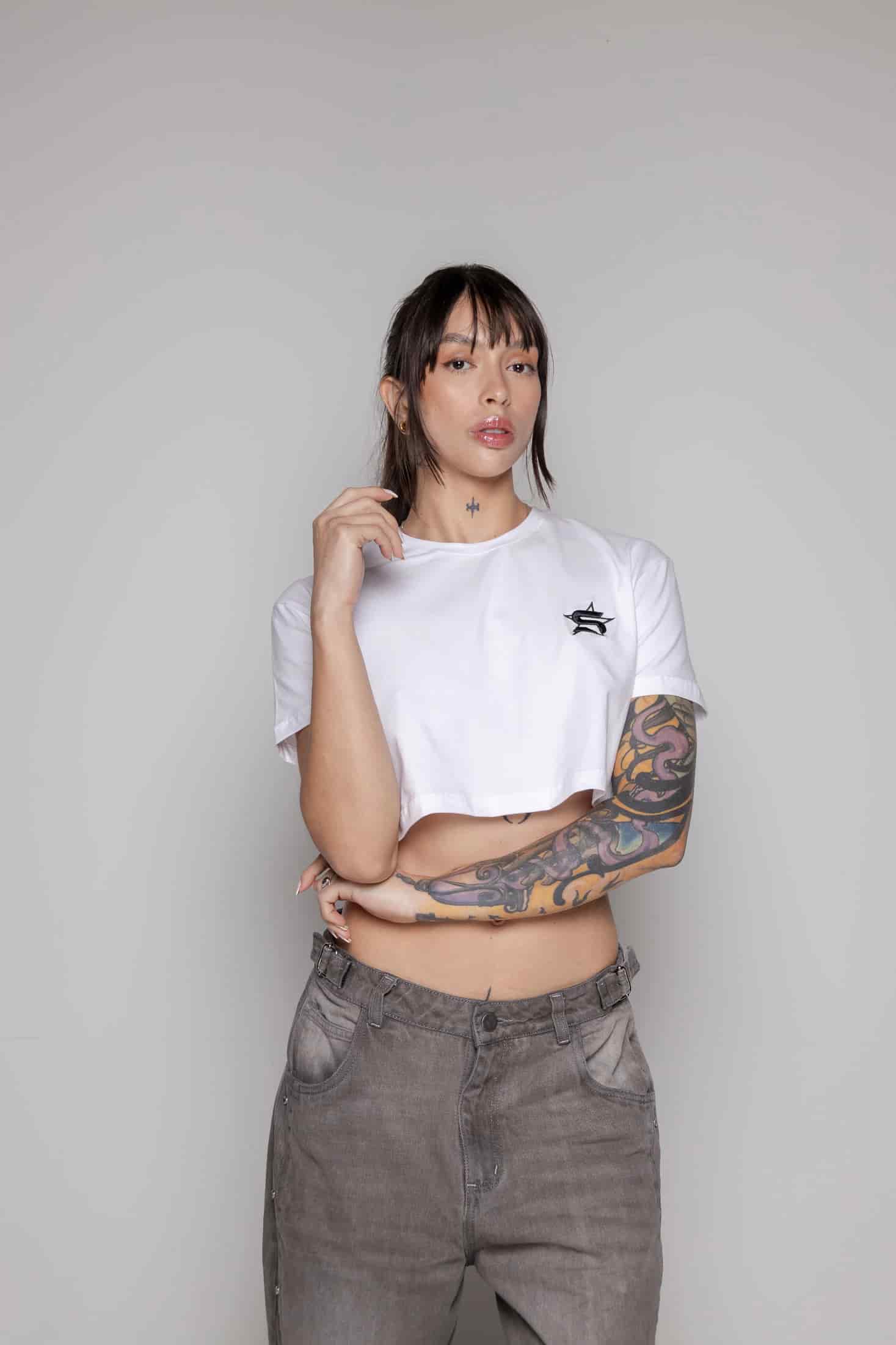 Crop-Top Basic Courage-Blanco - miniatura 1