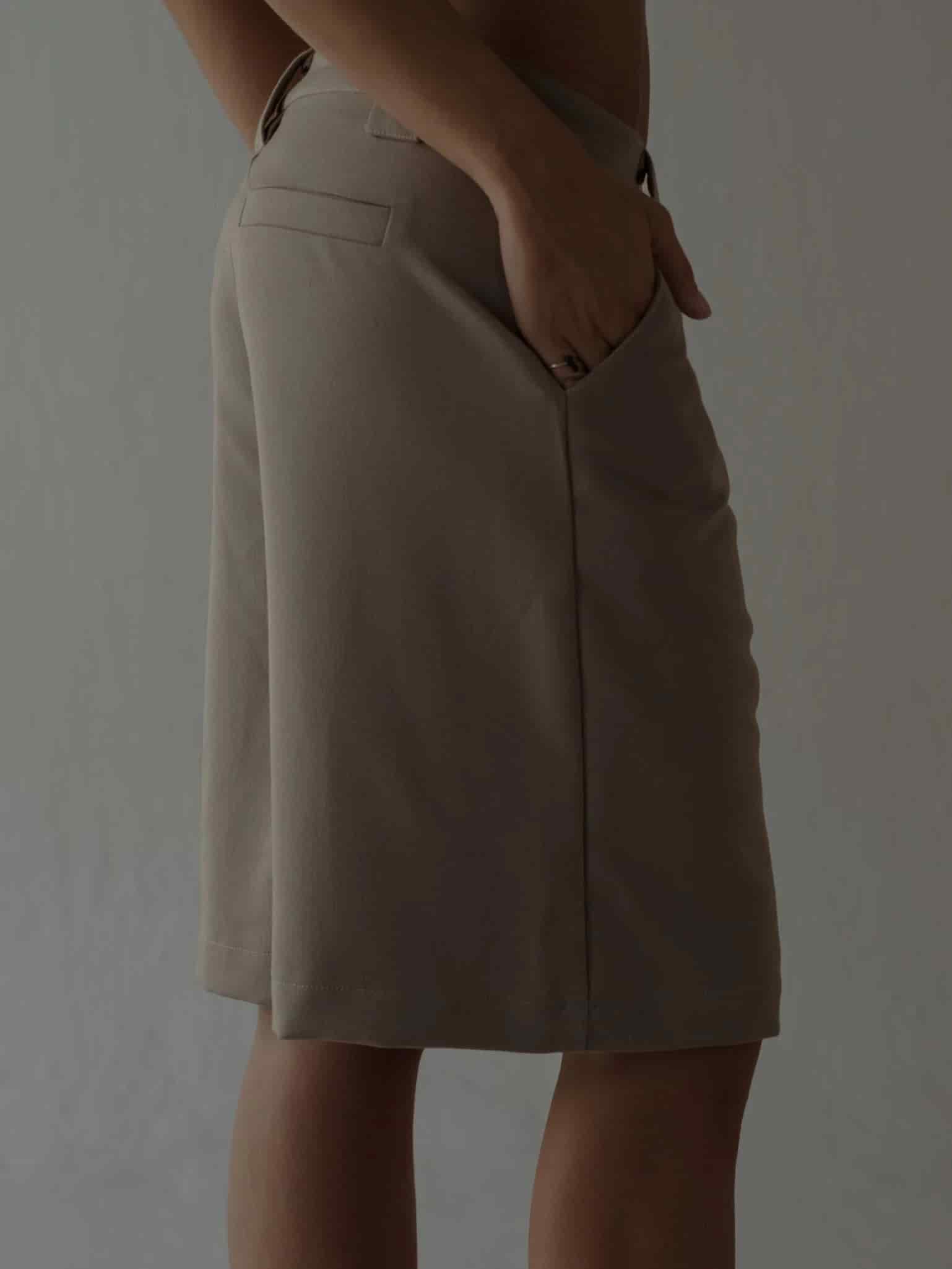 LONG CLASSIC SHORTS - TAUPE - miniatura 11