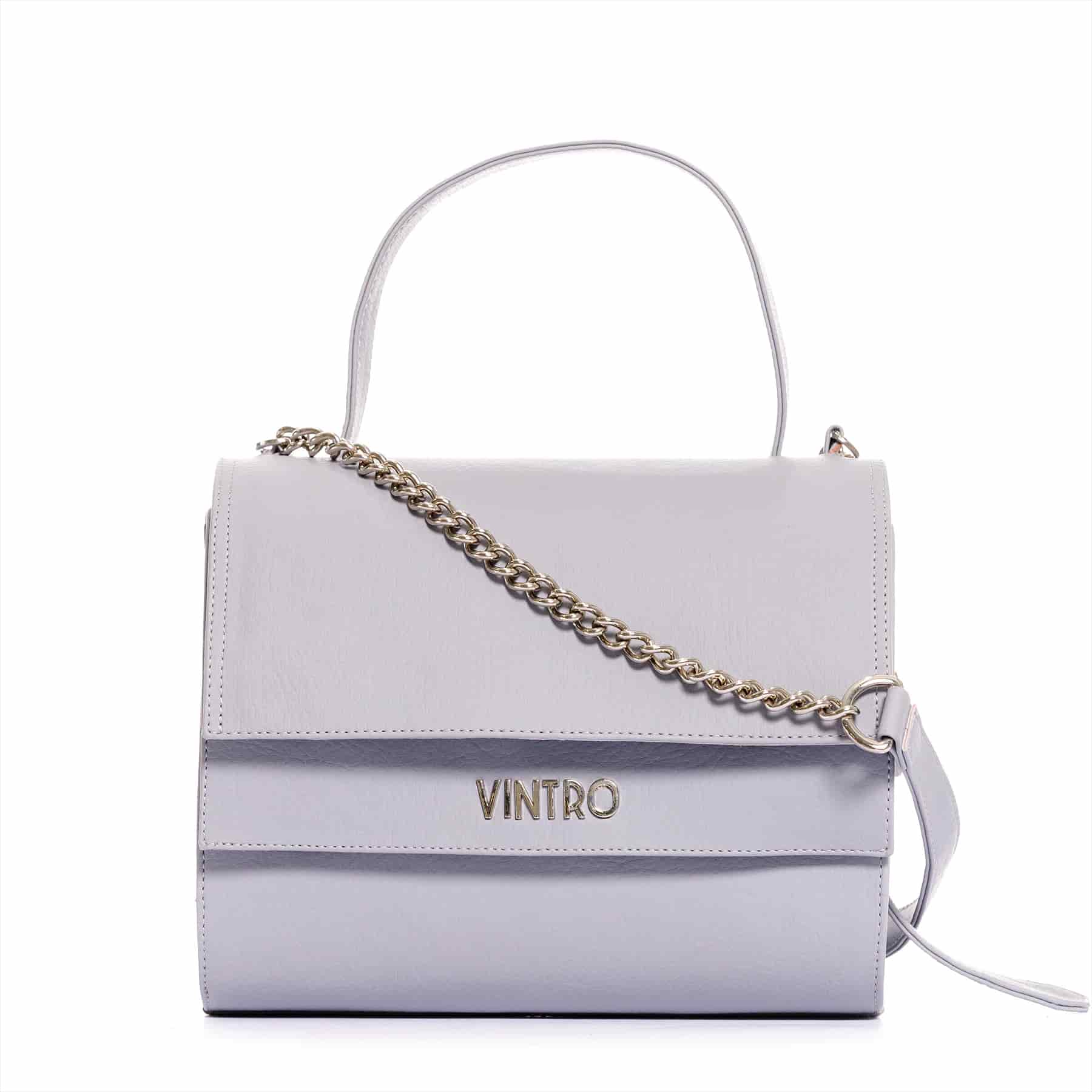 Cartera Para Mujer Dandy Gris Con Cargadera En Cadena - miniatura 1