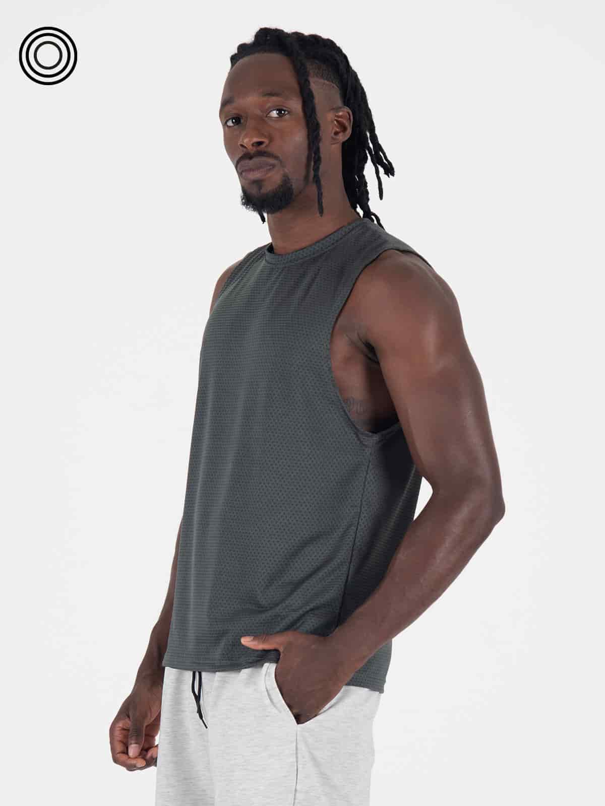 camisilla hombre panal gris oscuro - miniatura 3
