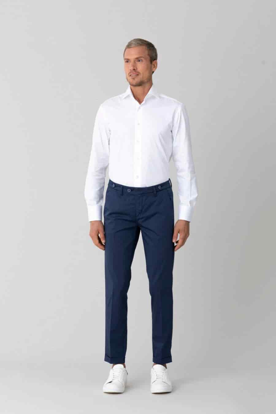 Men's blue mauro pants - miniatura 3