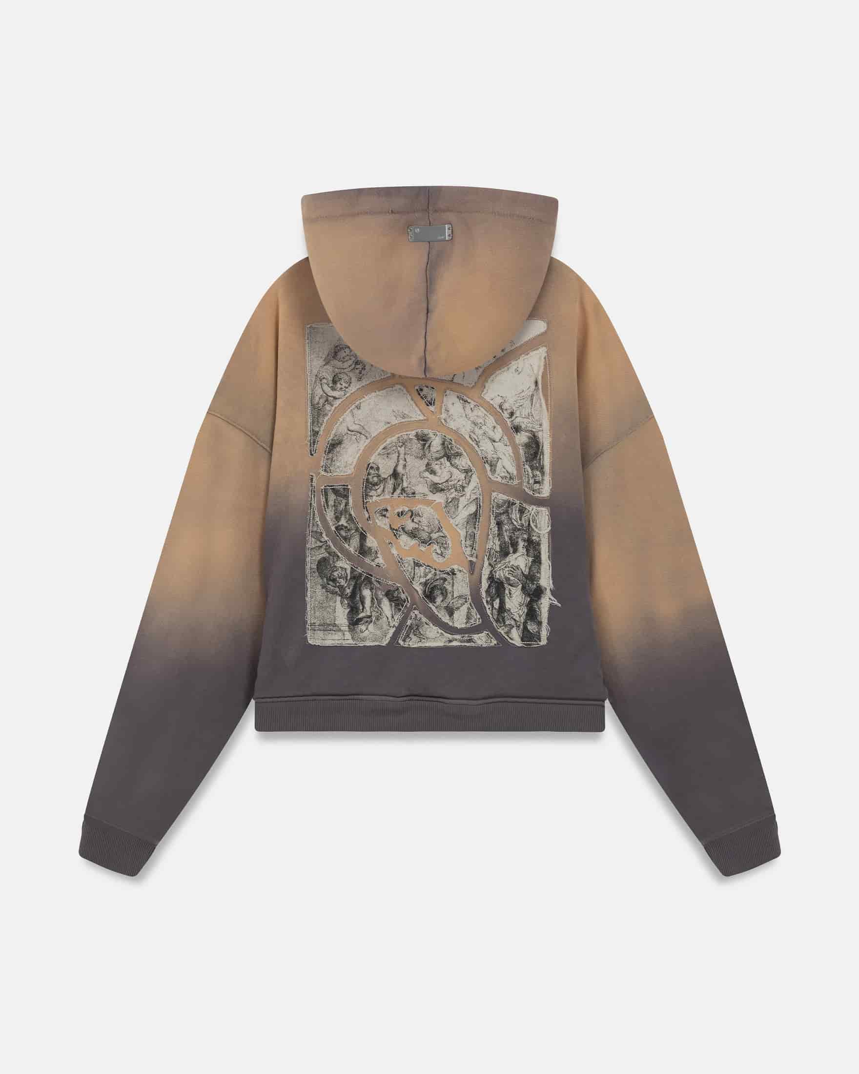 94' Fragments Boxy Fit Hoodie Dirty Brown - miniatura 1