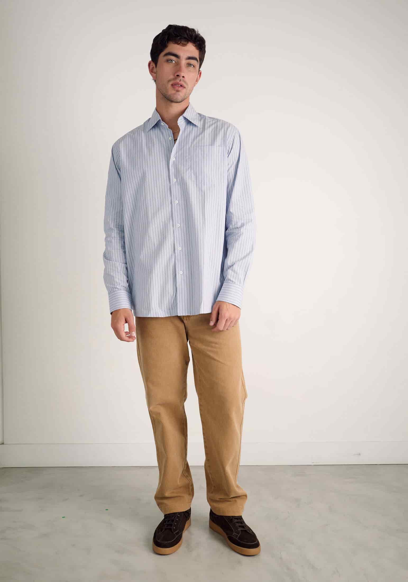 Camisa H CI Jamaica Rayas Grd Azul Claro - miniatura 4