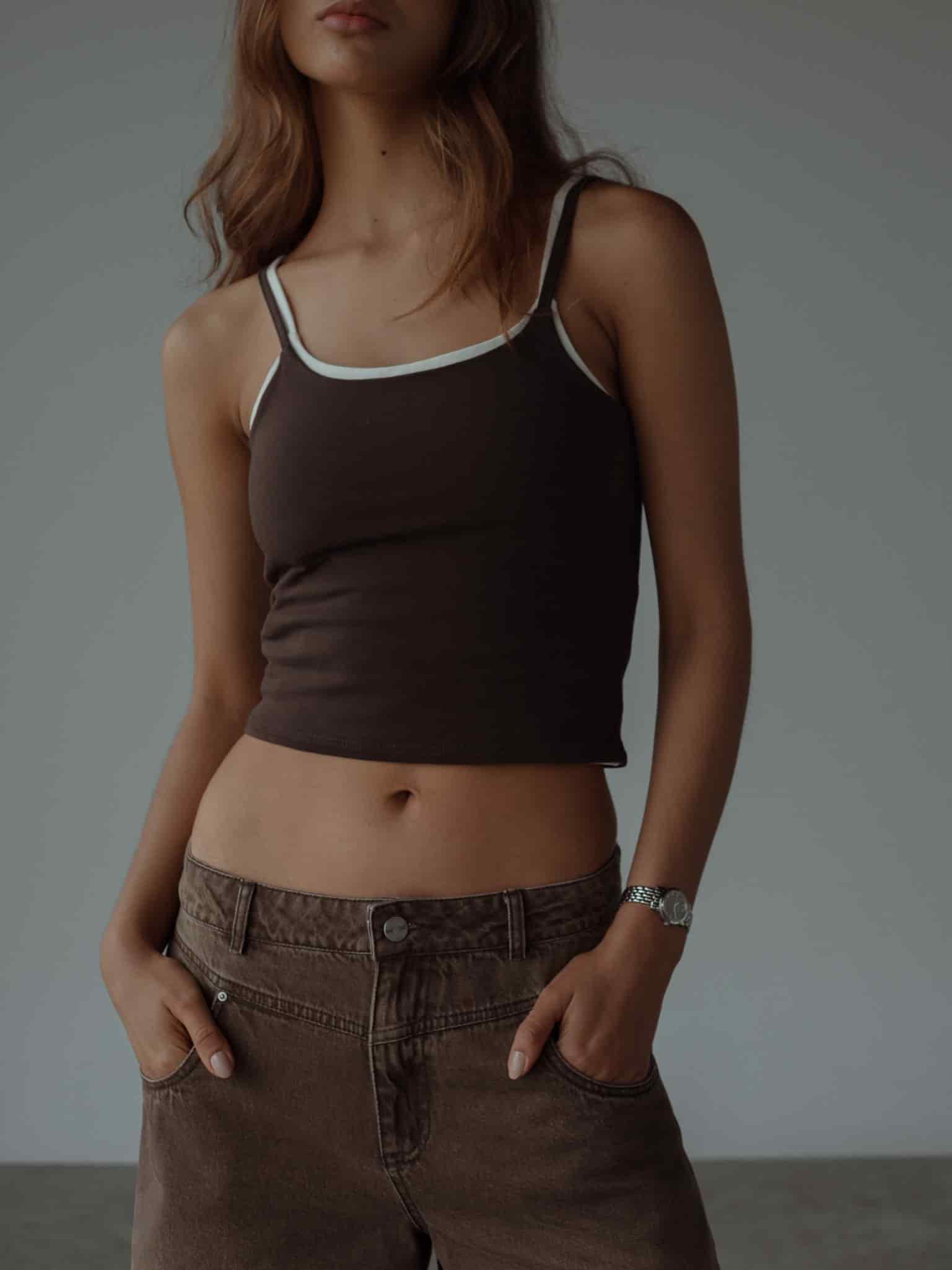 ESSENTIAL TANK TOP - ESPRESSO - miniatura 3