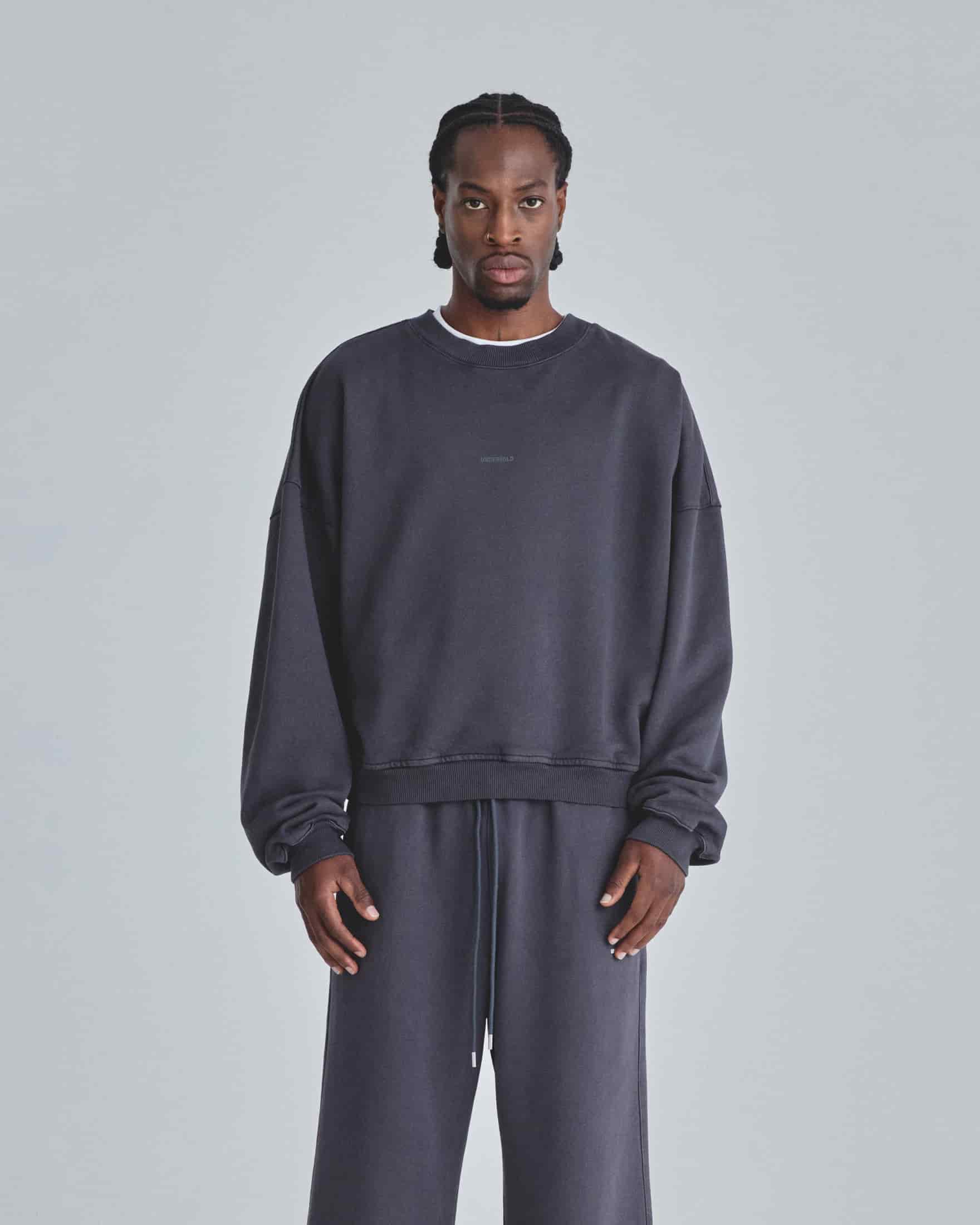 Line Basic Boxy Fit Crewneck Dark Gray - miniatura 2