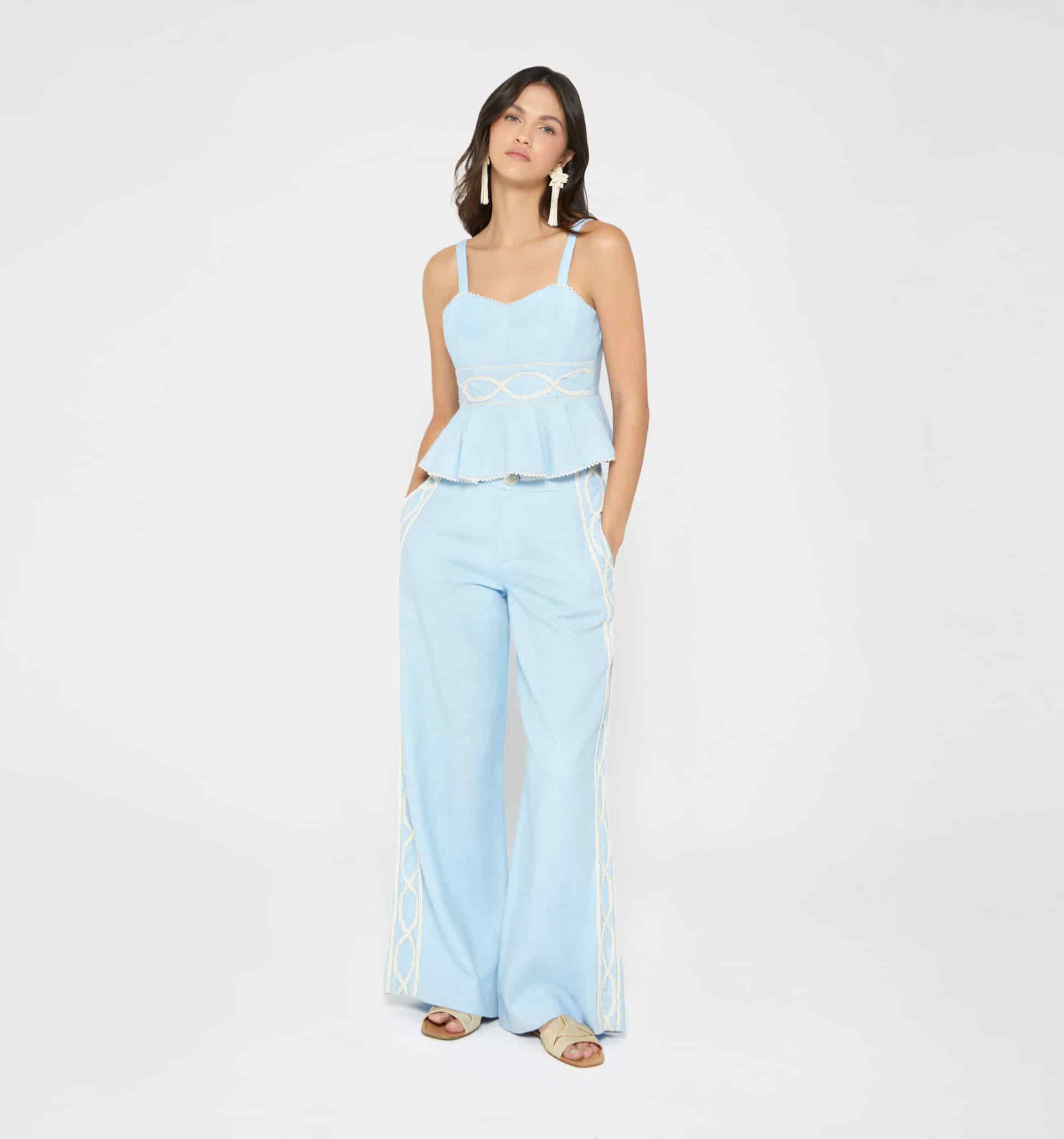 Pantalon palazo trensa en el lateral - miniatura 2