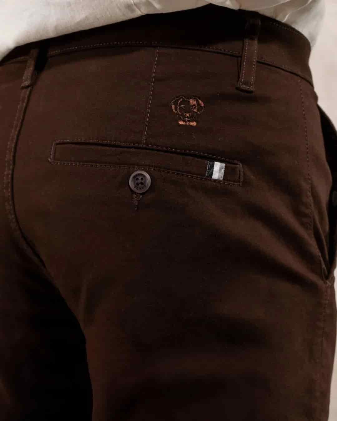 Pantalon Elastico Cafe  Oscuro - miniatura 2