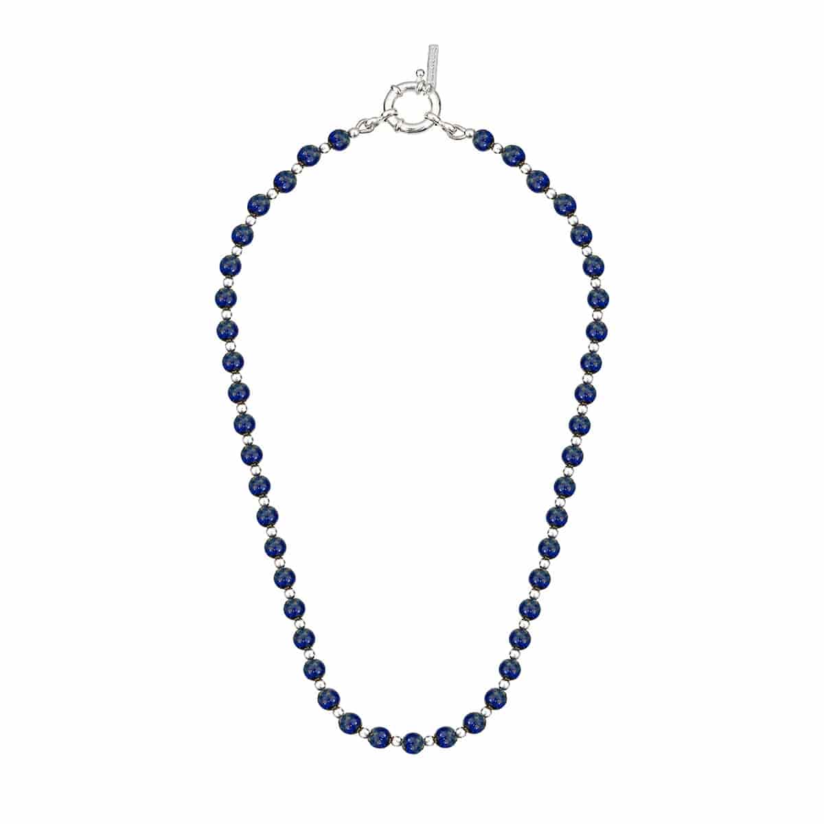 SAPPHIRE NECKLACE | COLLAR CON BALINES EN PLATA Y LAPISLÁZULI - miniatura 1