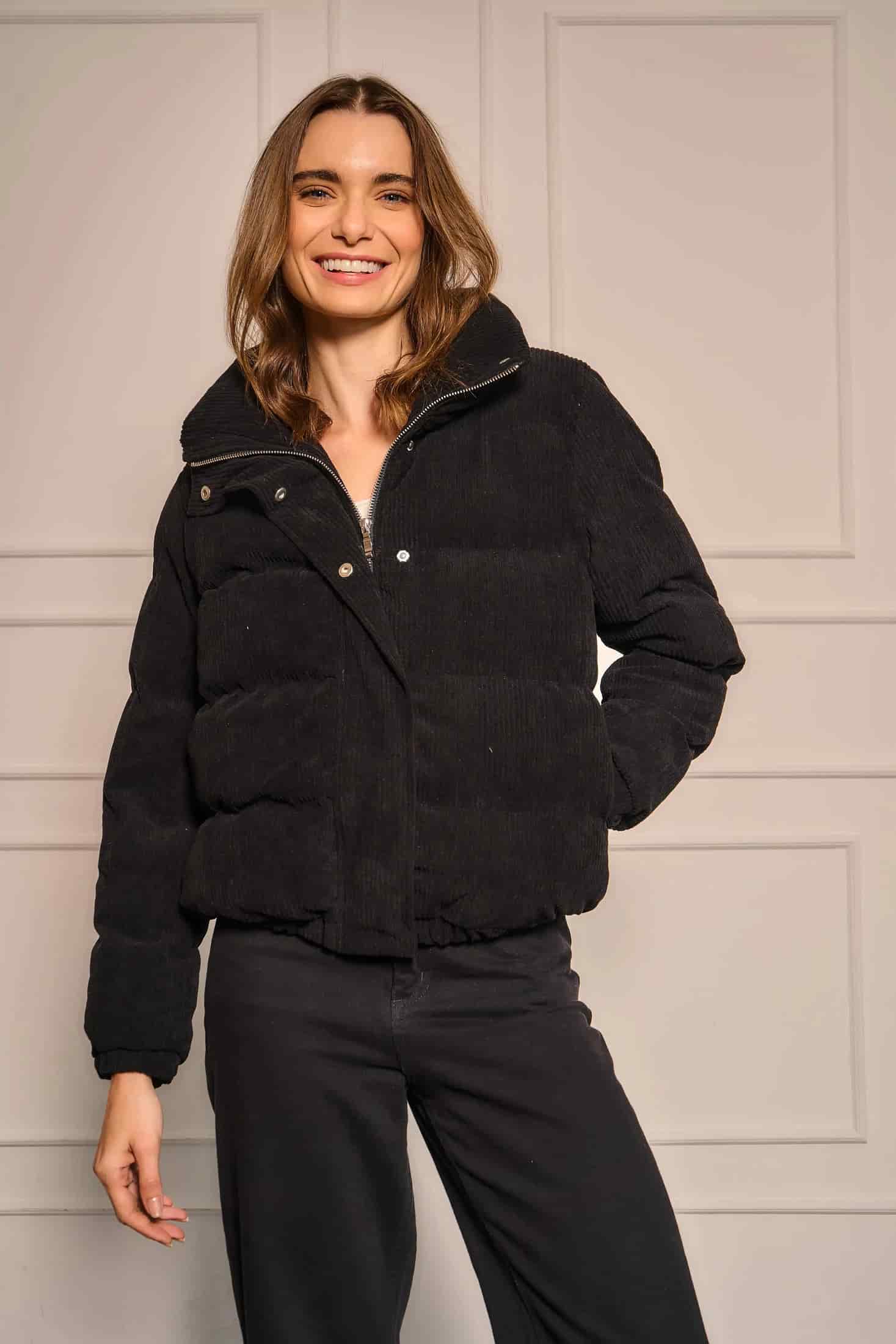 Chaqueta Puffer Mujer Negra - miniatura 6
