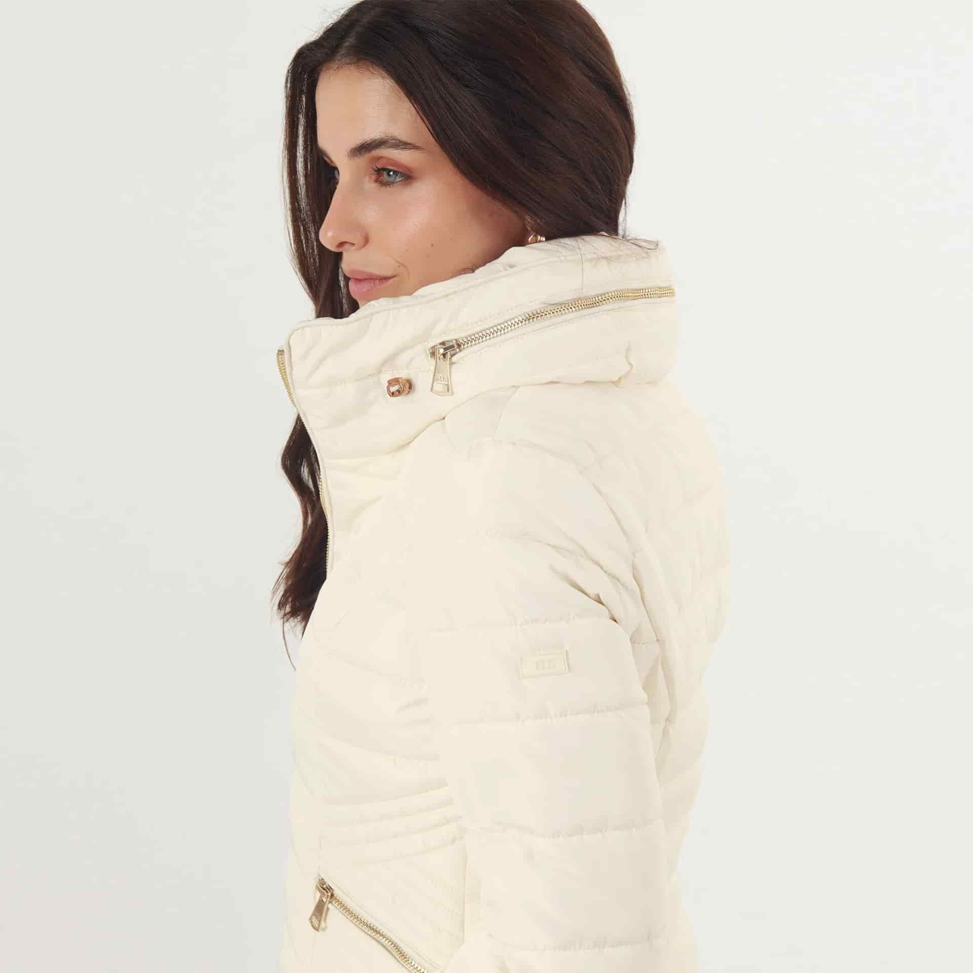 Chaqueta acolchada cuello alto con capucha interna - miniatura 45
