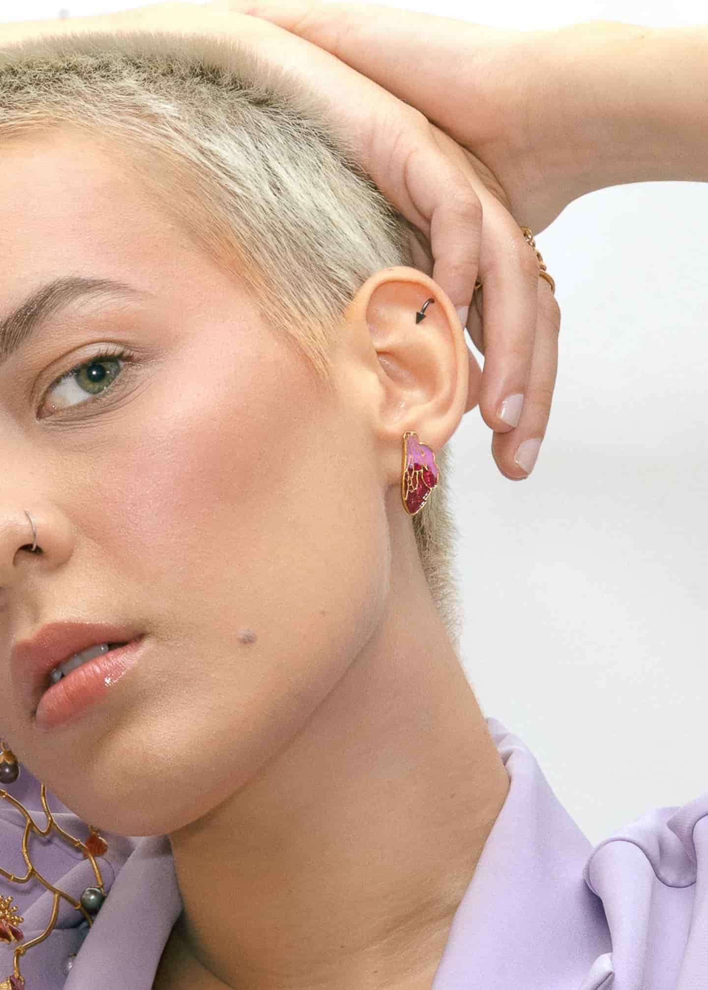 Aretes Wing Naranja - miniatura 3
