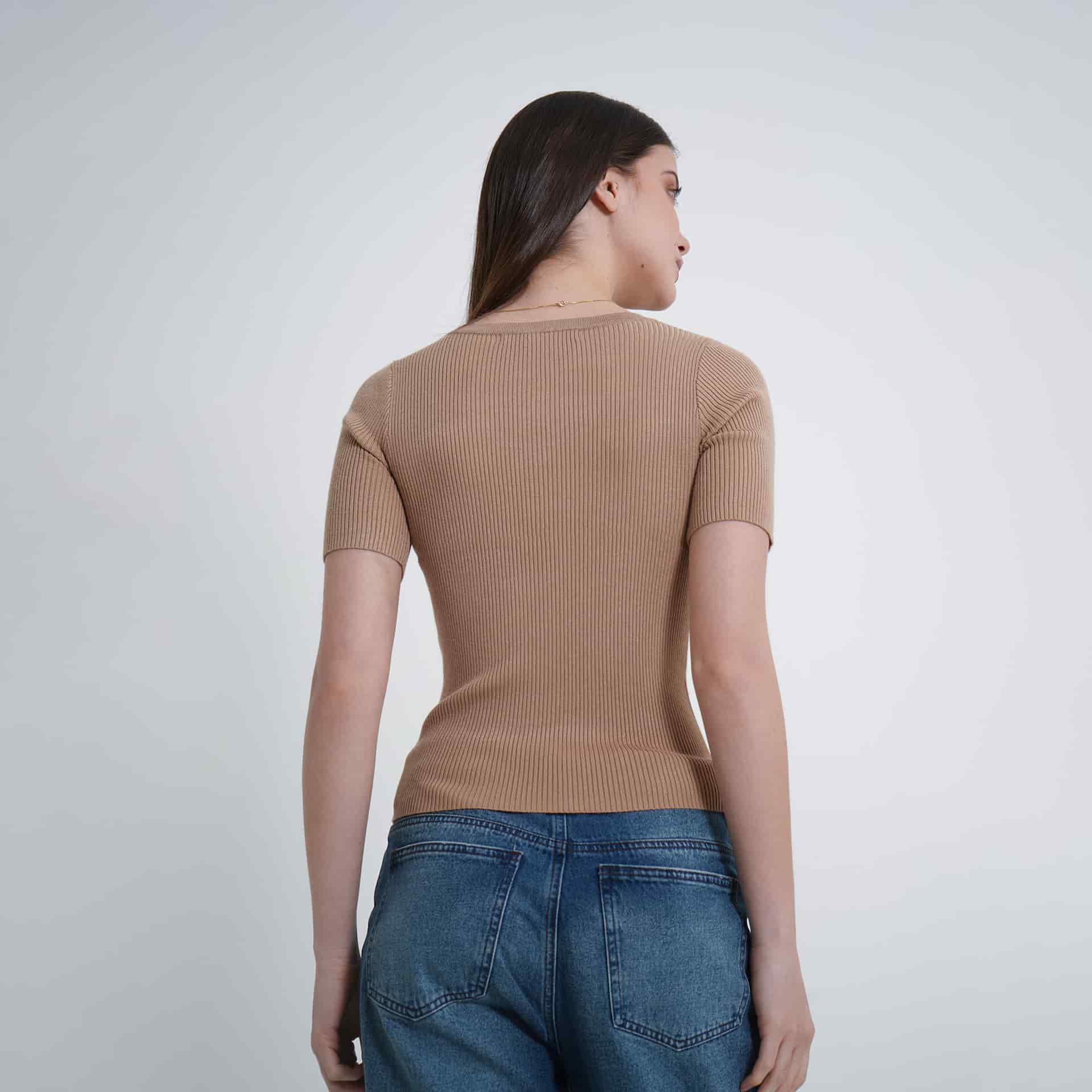 Sweater canale cuello alto manga corta - miniatura 29