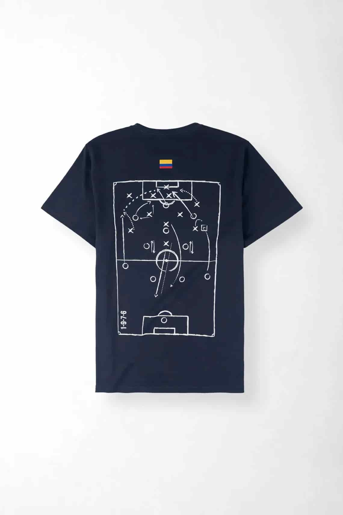 Camiseta regular fit con cuello en contraste en azul marino para hombre - miniatura 5