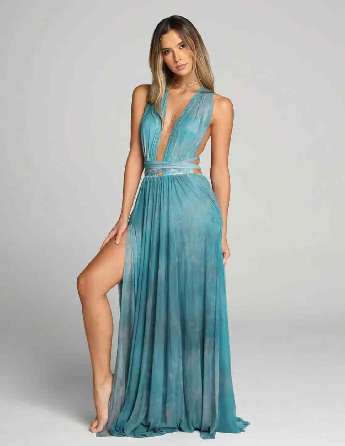Vestido Hydra Spotted Blue + Black - miniatura 3