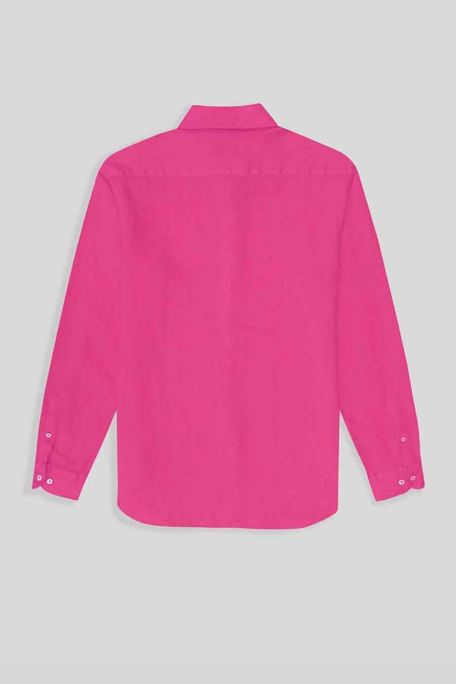 Men's linen shirt light fuxia - miniatura 2