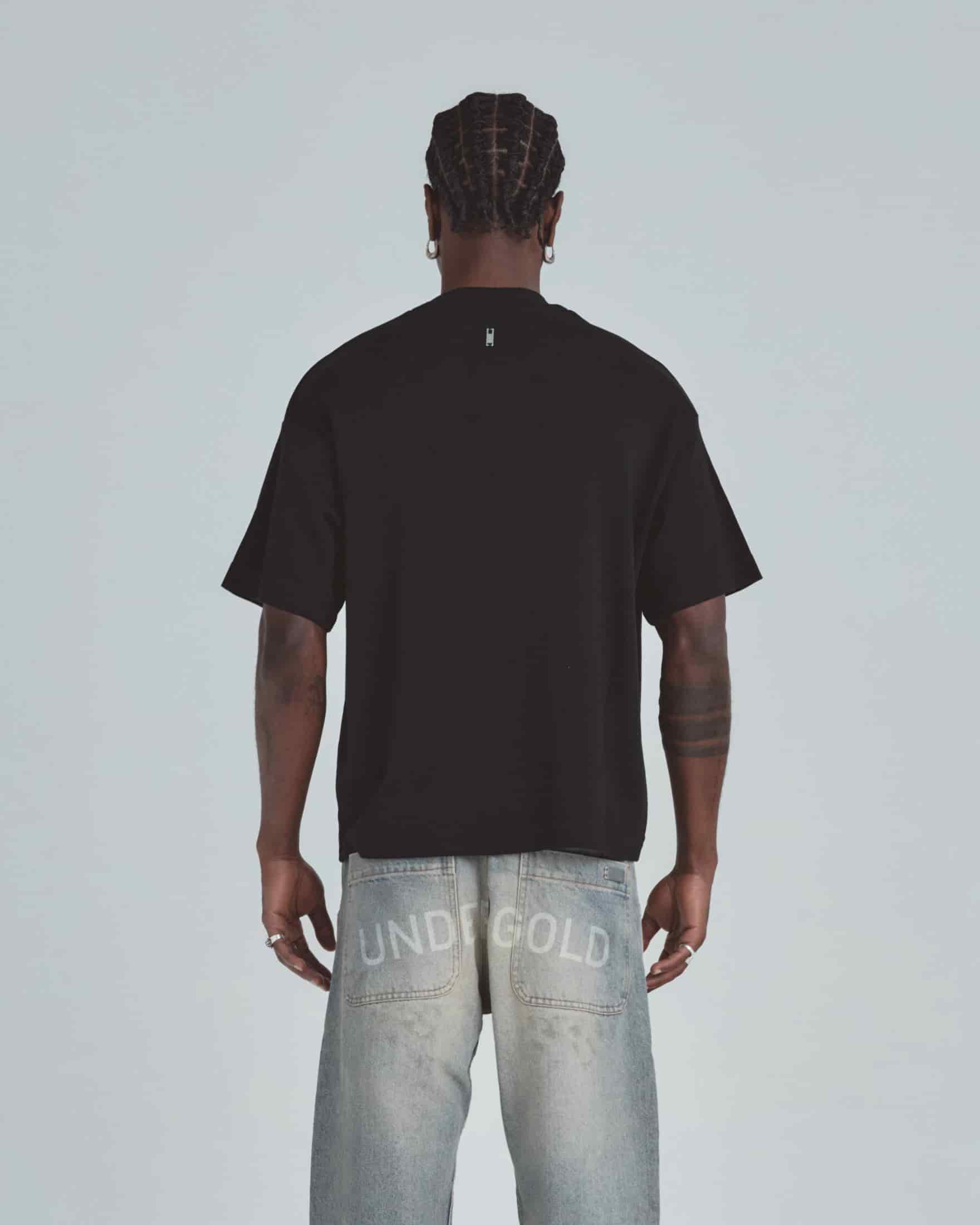 Line Basic Label Boxy Fit Tshirt Black - miniatura 7