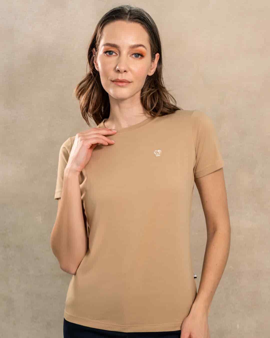 Camiseta Antimanchas de Mujer Arena - Talla Regular - miniatura 2