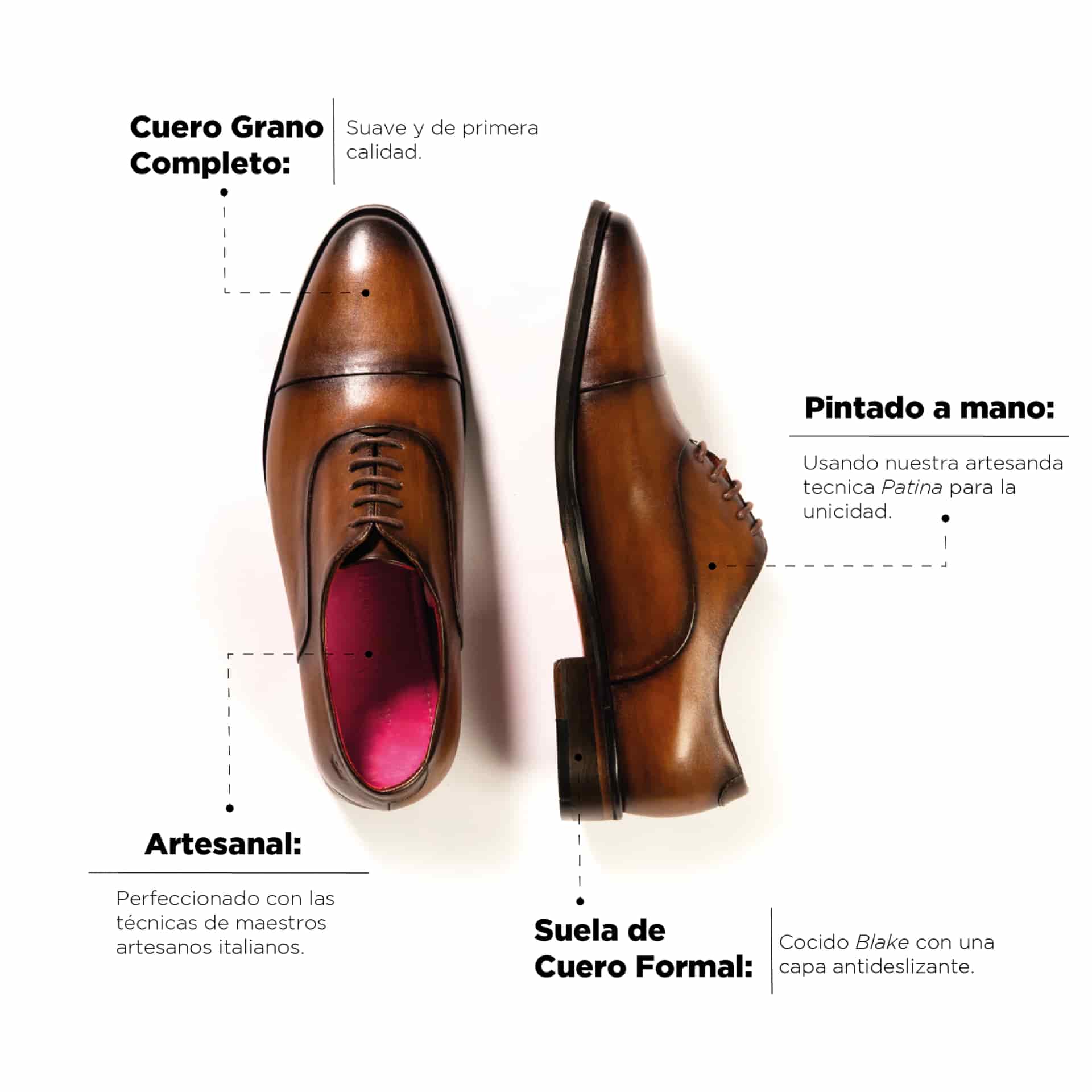 Oxford Armand Caramelo Suela Clásica - miniatura 4