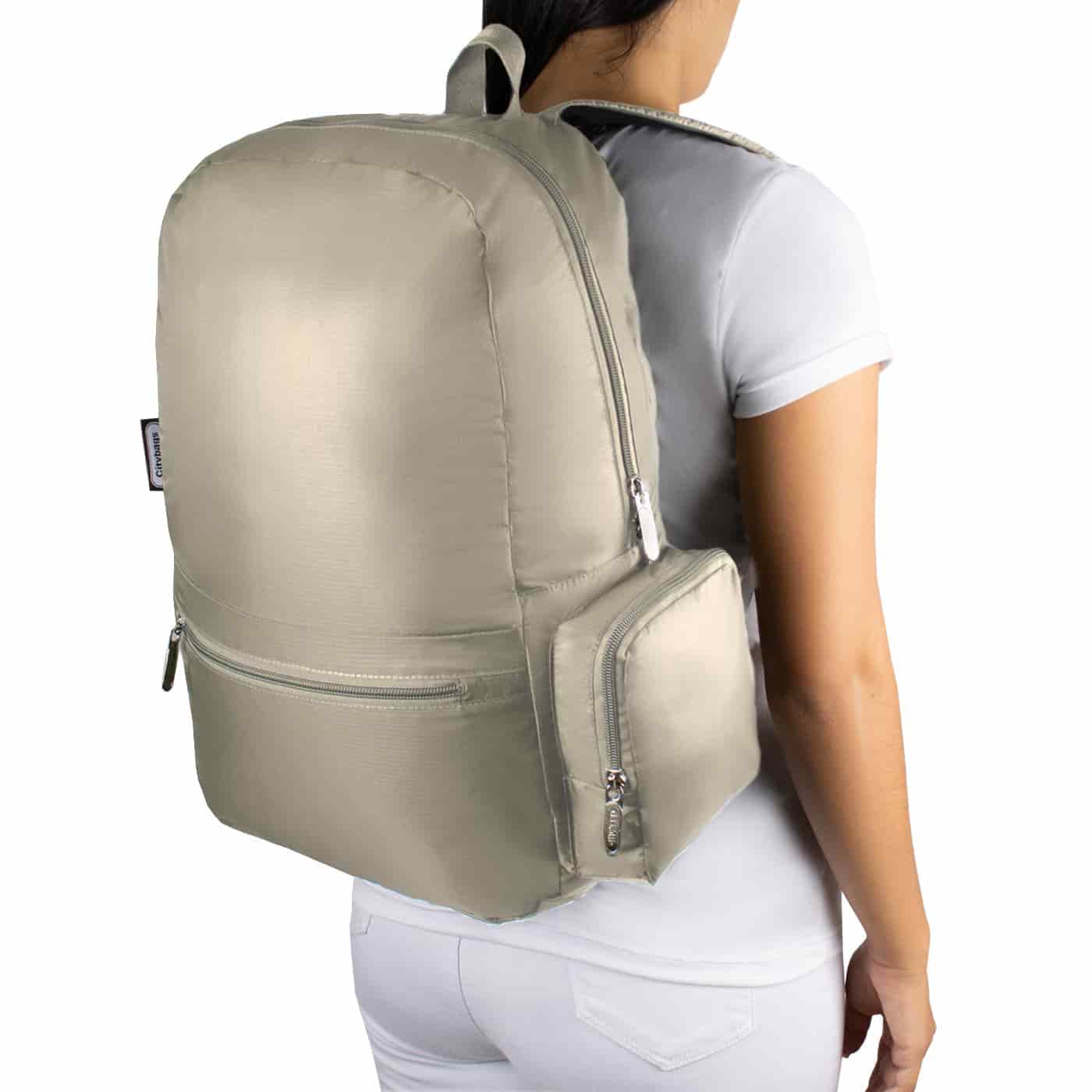 Morral Plegable Citybags Beige - miniatura 3