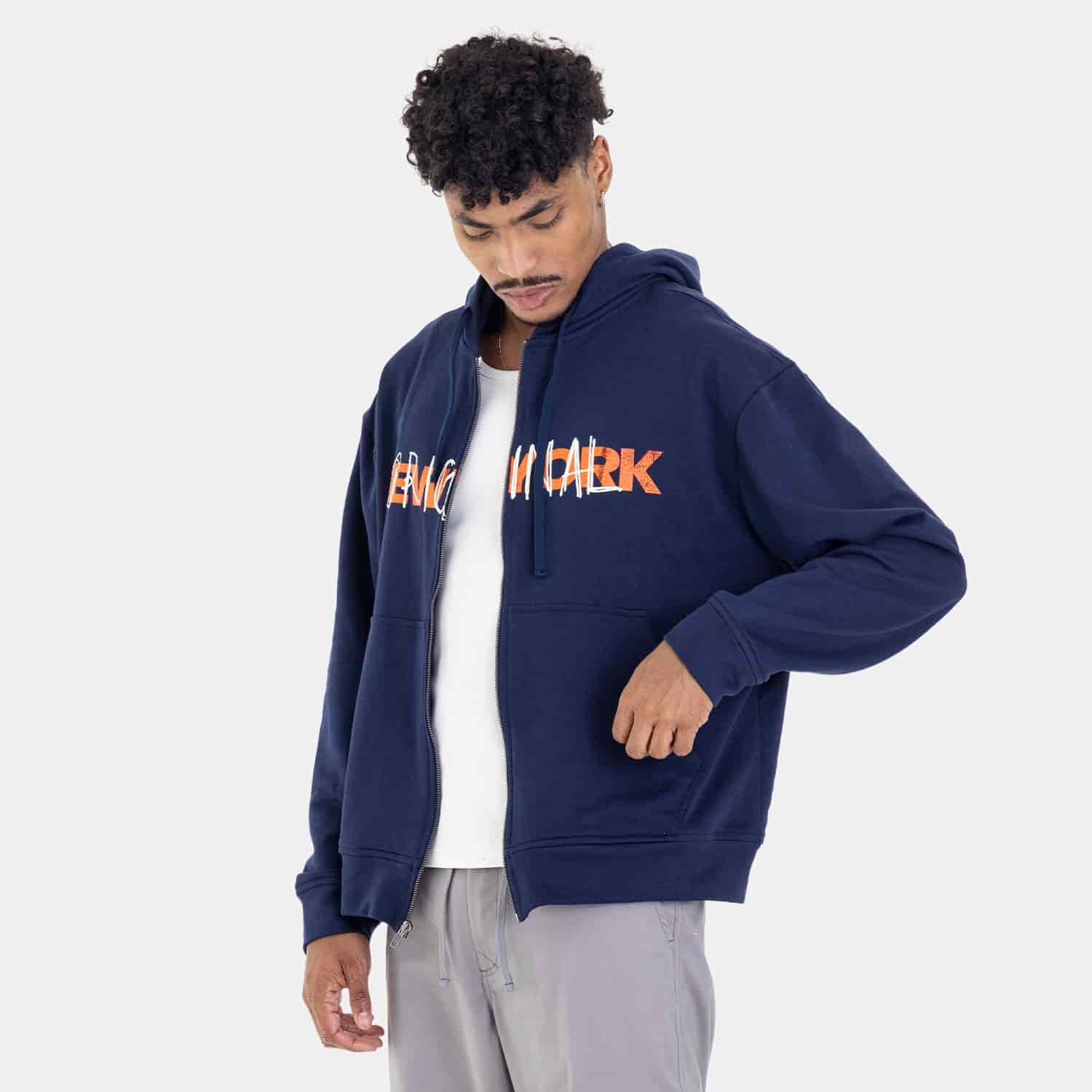 Zip Hoodie Regular Fit Dark Blue - miniatura 2