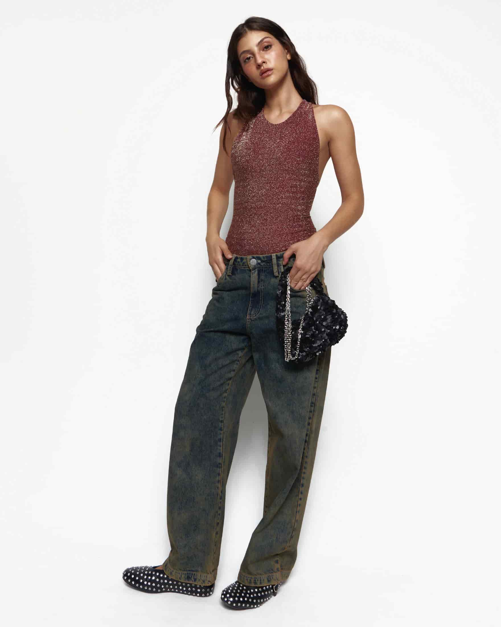 ABOUT TOMORROW WINE BODYSUIT - miniatura 3