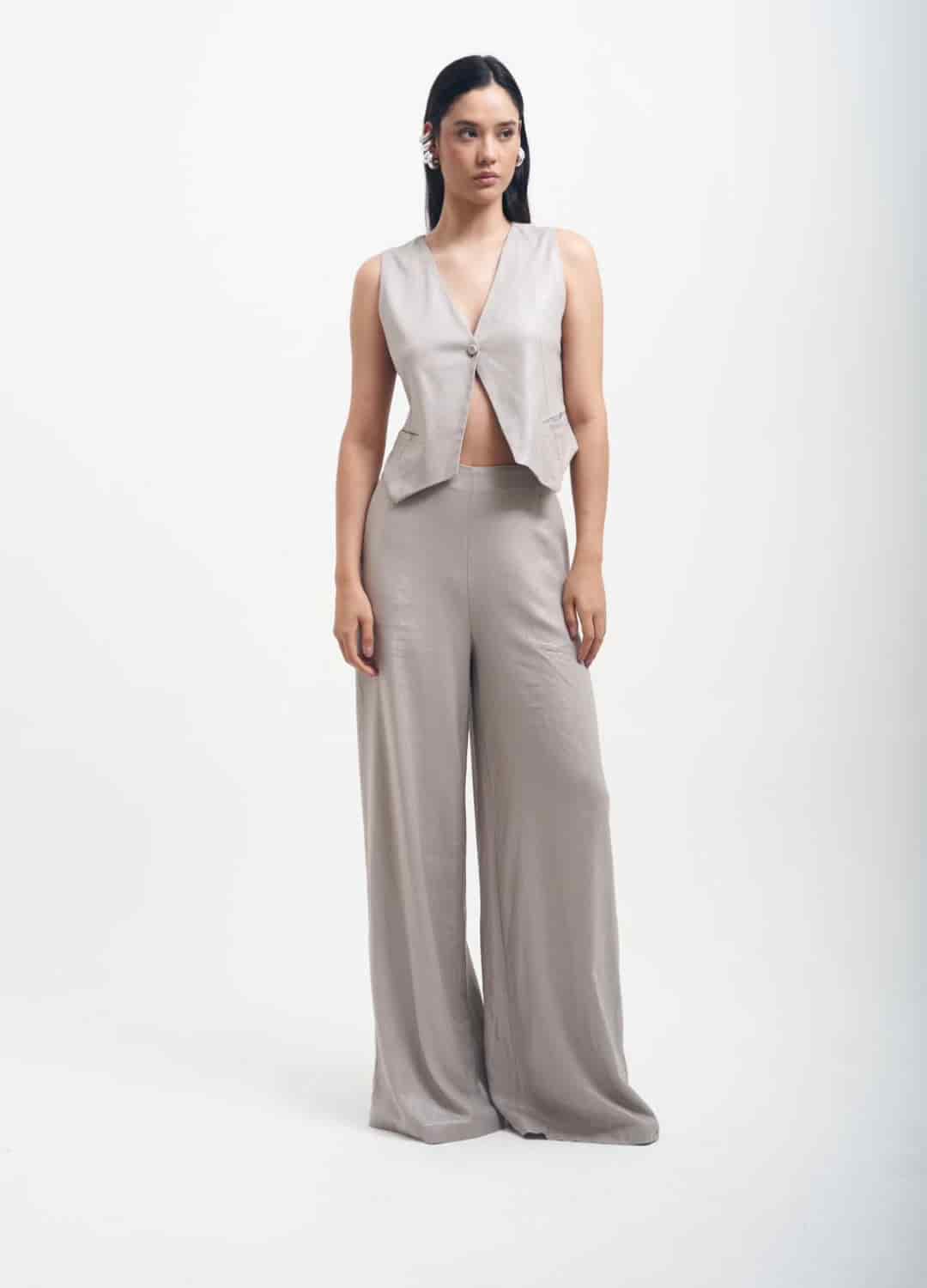 Pantalon Julia Plateado - miniatura 2