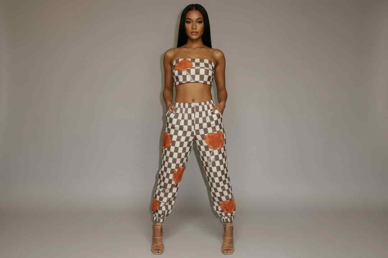 Laguna Sequin Crop Top - miniatura 1