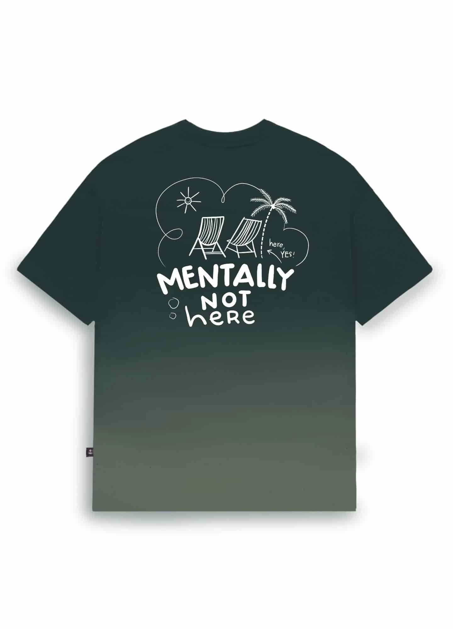 Mentally Not Here Boxy Fit - Verde Gradiente - miniatura 1