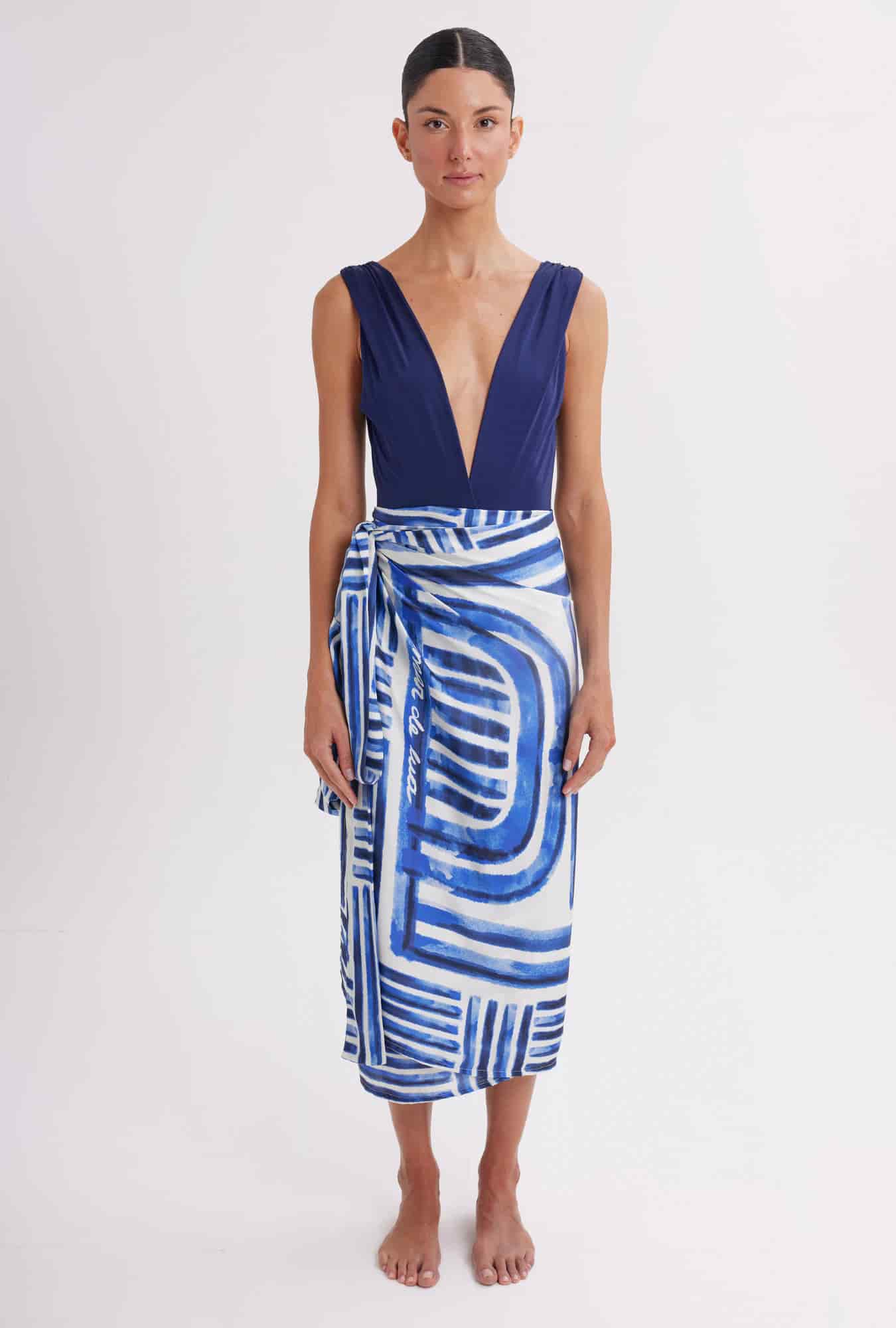 Vestido de Baño Enterizo Gaia Navy - miniatura 4