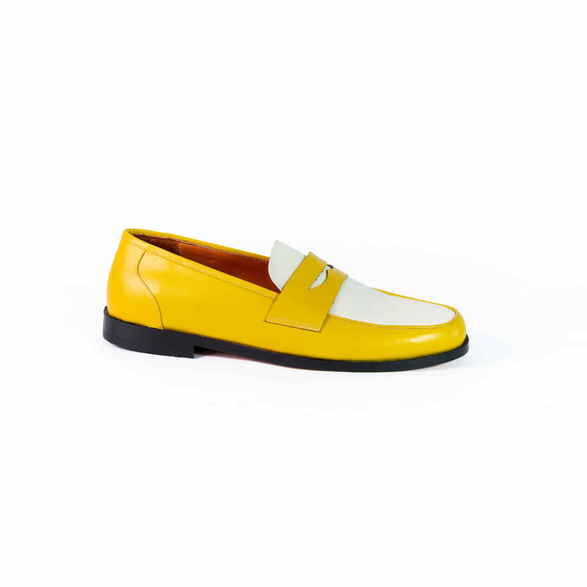 Penny loafers yellow & white - miniatura 1
