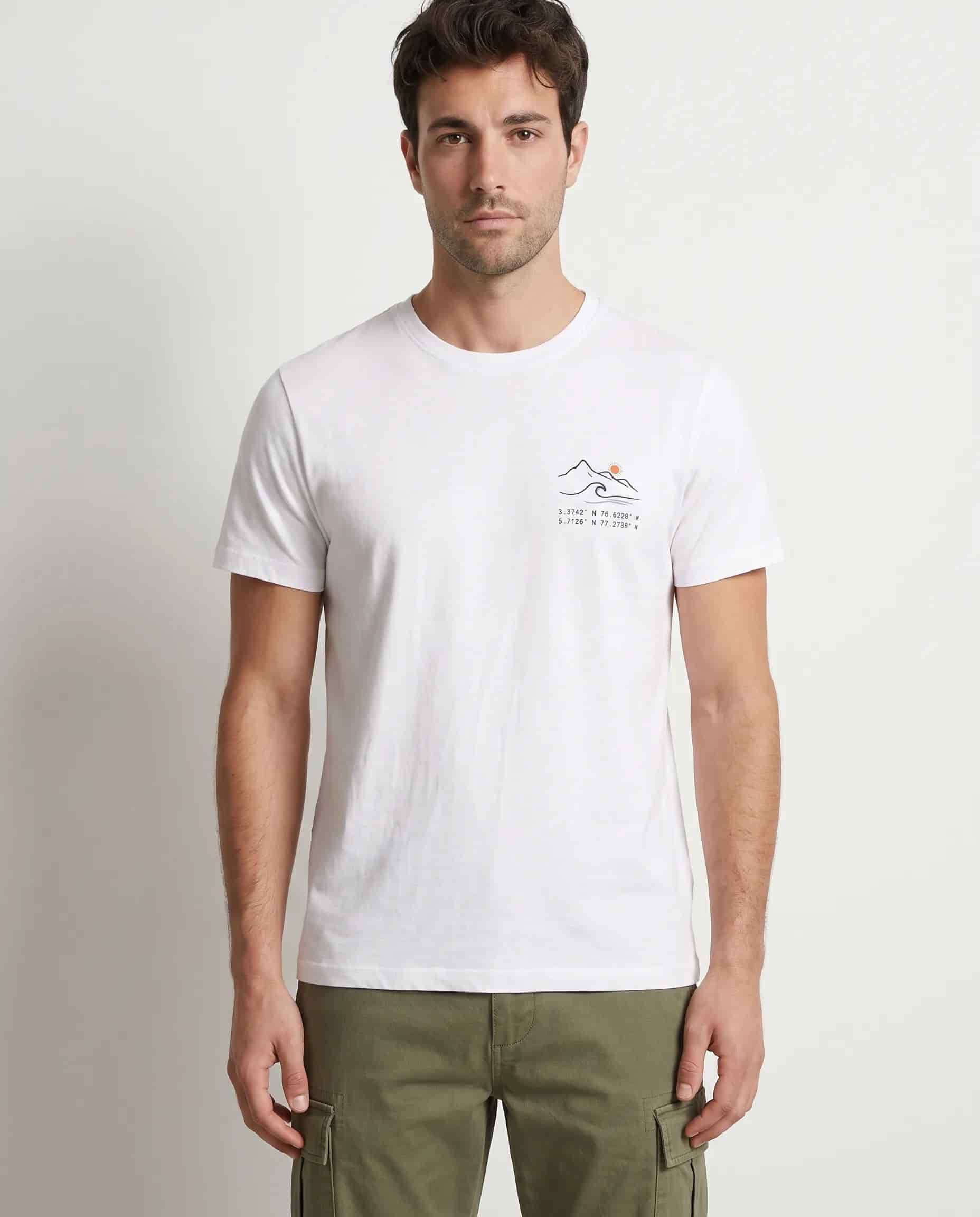 "Mountain to Sea" Graphic Organic Cotton Tee - miniatura 1